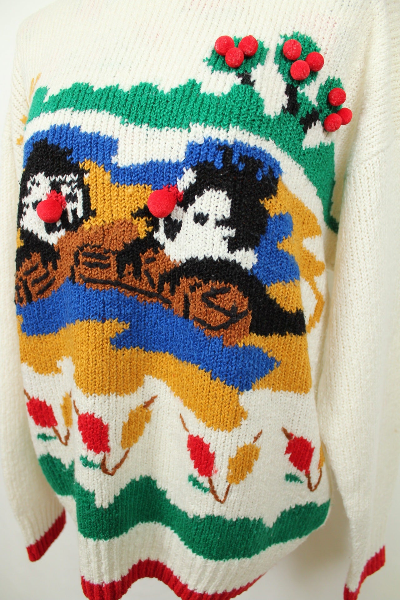 ✨Pull de Noël vintage 80's ultra original - esprit kitsch✨