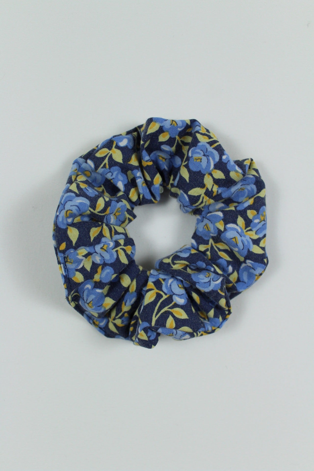 🎀Chouchou bleu vintage années 80/90s fleuri🎀