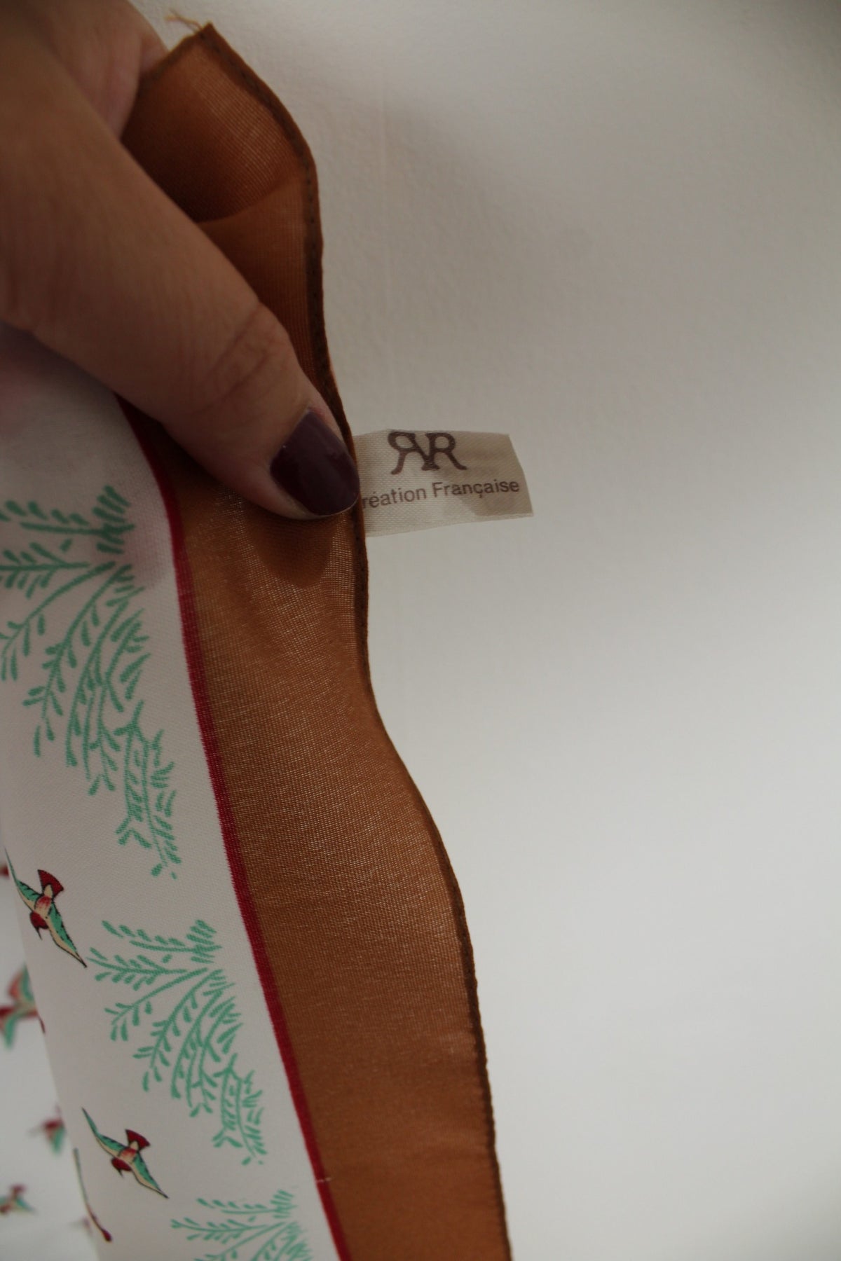 🌸🍒Foulard vintage Ted Lapidus années 70/80 motifs oiseaux🍒🌸