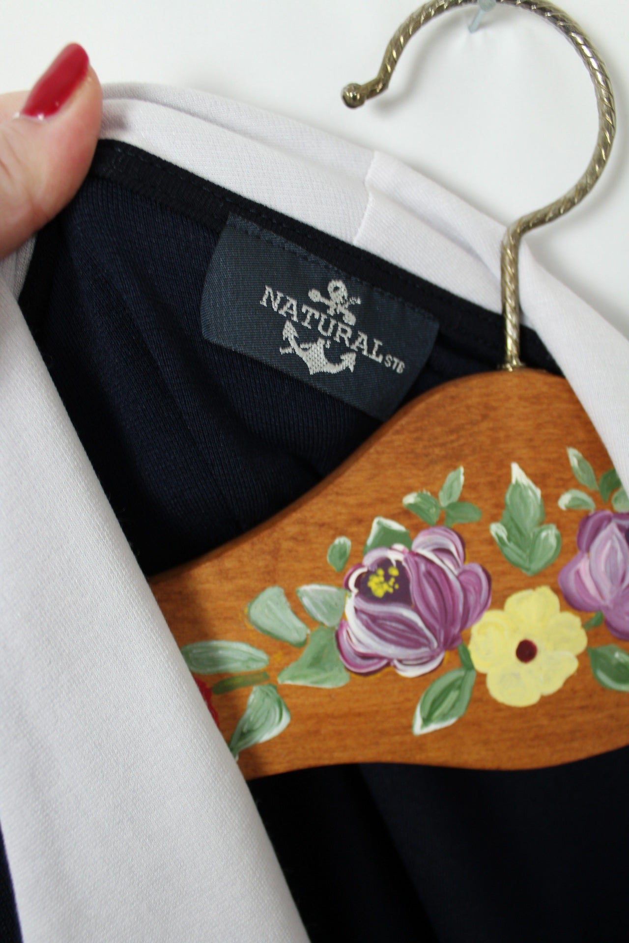 🌸🍒Cardigan pin-up bleu marine & blanc - esprit marin rétro - Taille 40/42 🍒🌸