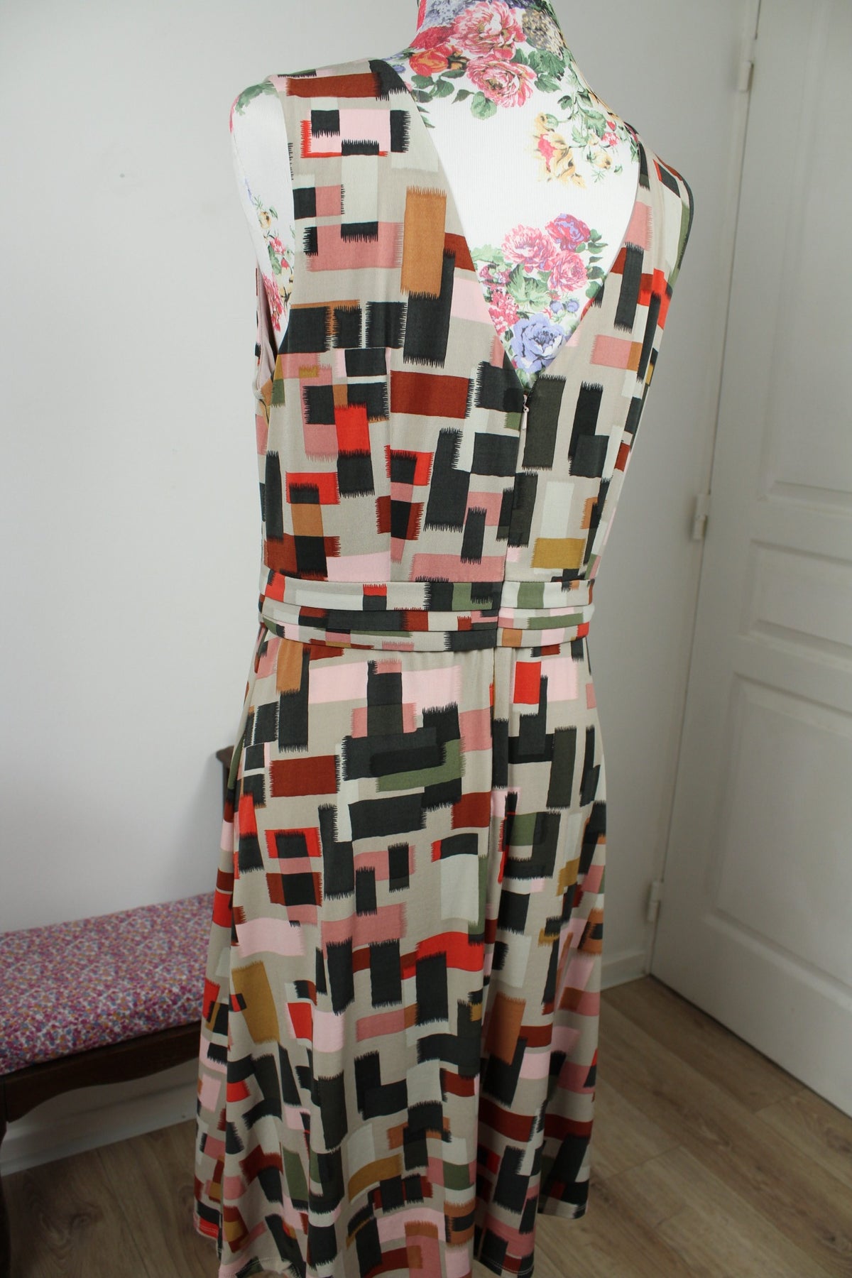 Robe Akac Ecou aux couleurs automnales années 2000 - Taille 38