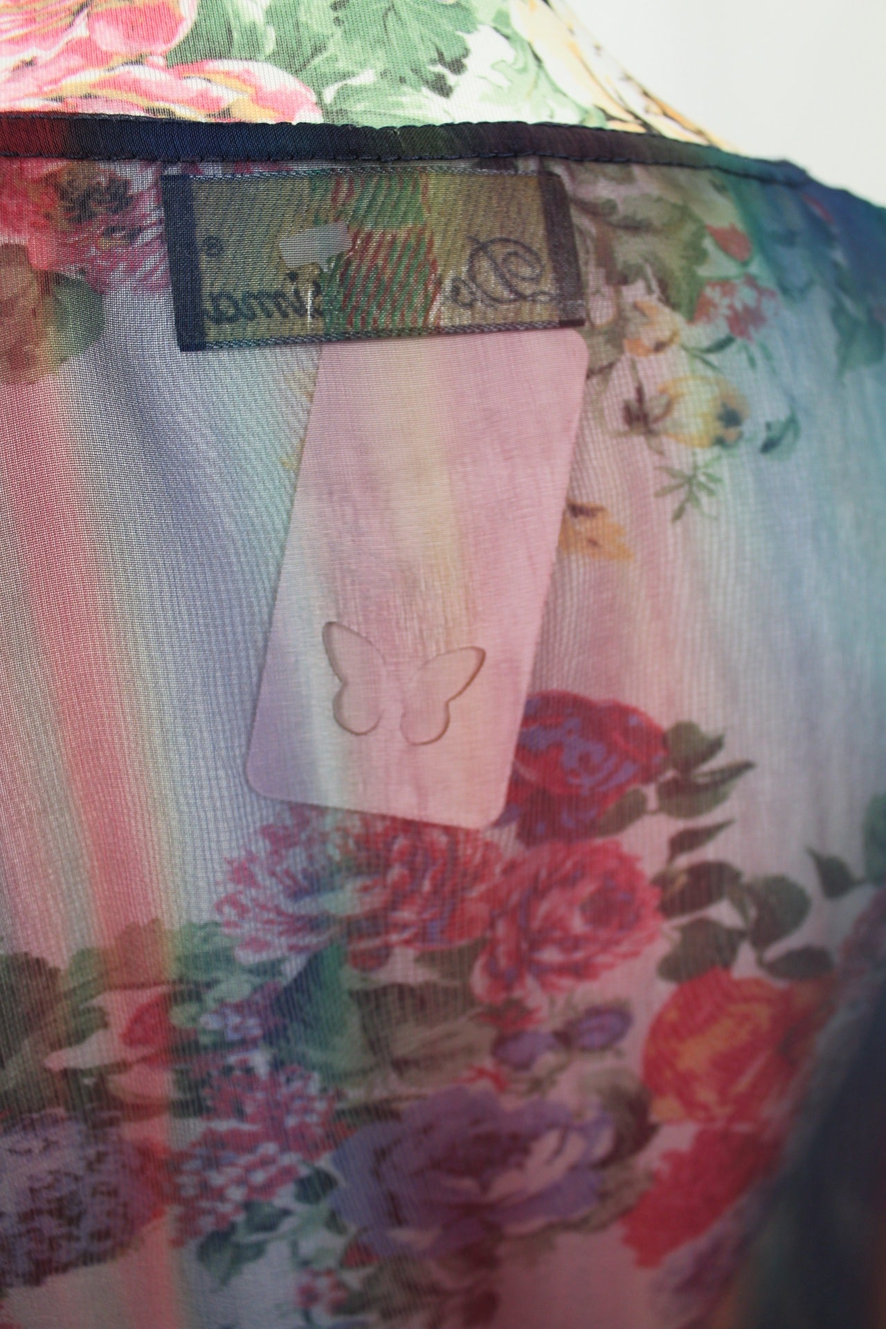 🌸🍒Blouse voile transparent vintage 90's/2000's effet arc-en-ciel - Taille 40/42🍒🌸