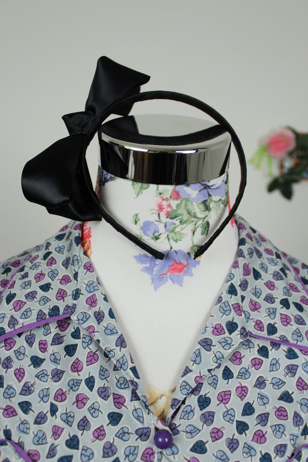 🌸🍒Serre-tête rétro pin-up/rockabilly nœud en satin🍒🌸