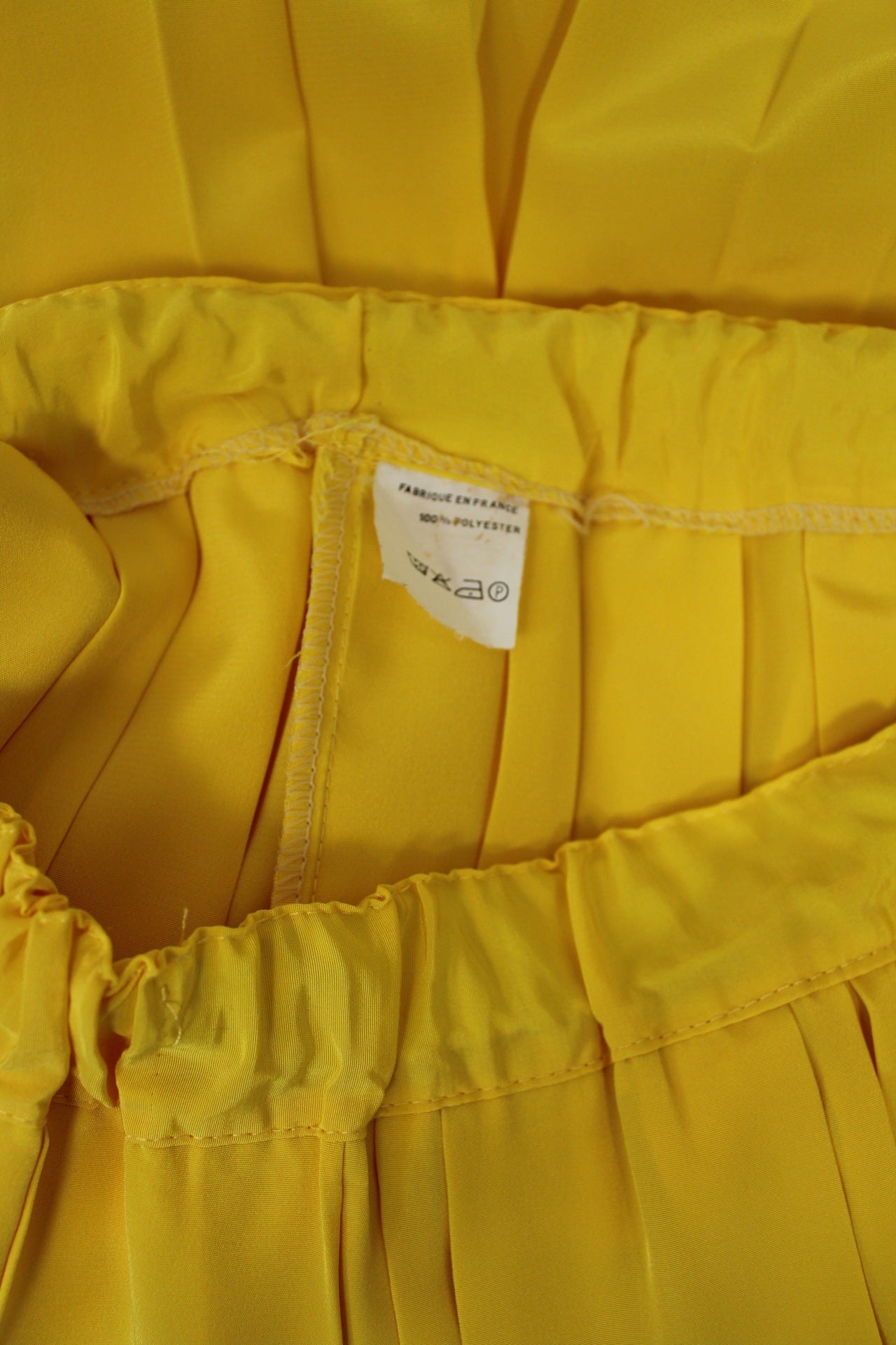 🌸🍒Jupe vintage années 80 plissée jaune ensoleillé pin-up - Taille 36/38🍒🌸