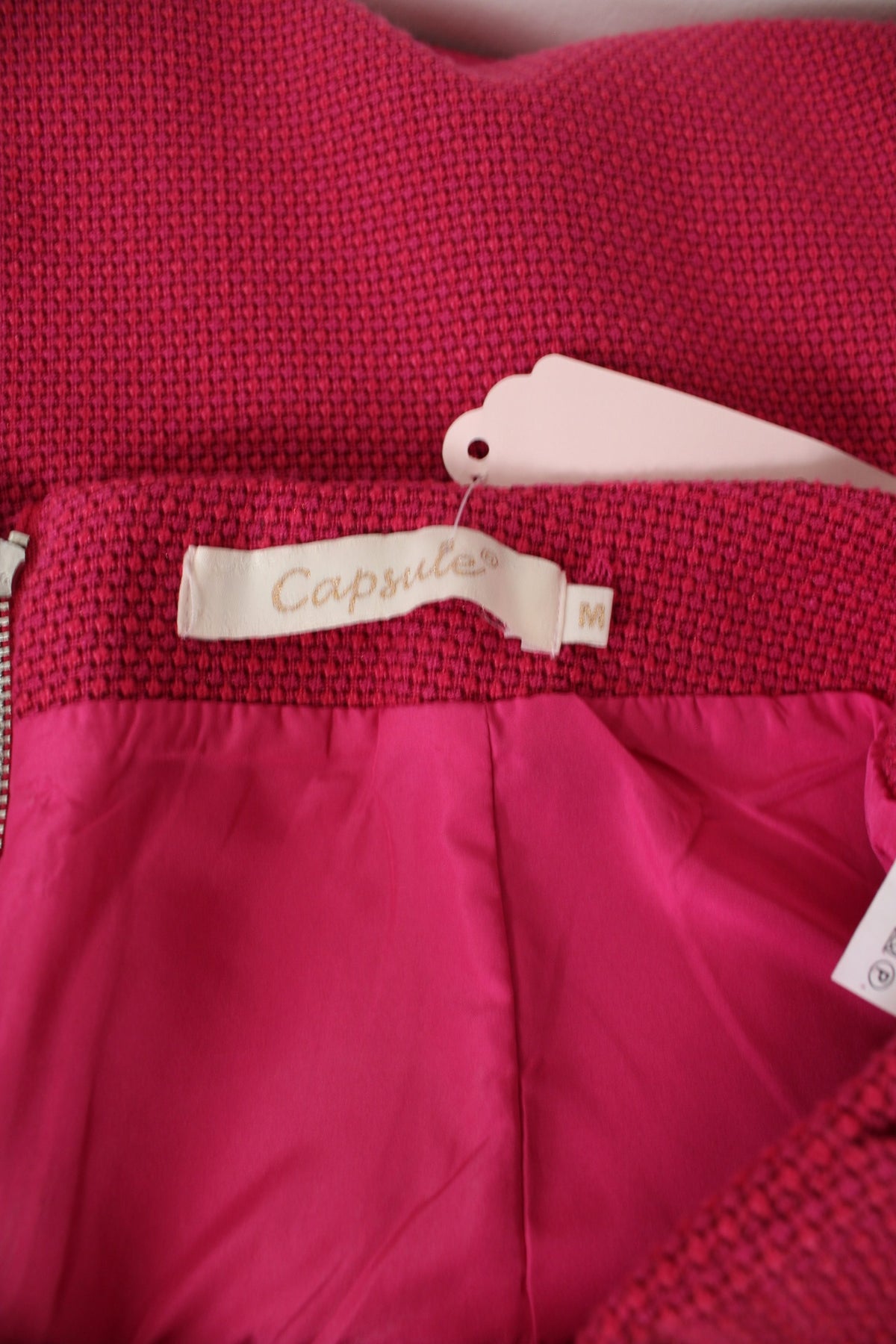 Jupe rose framboise Capsule - tissée façon portefeuille- Taille 38