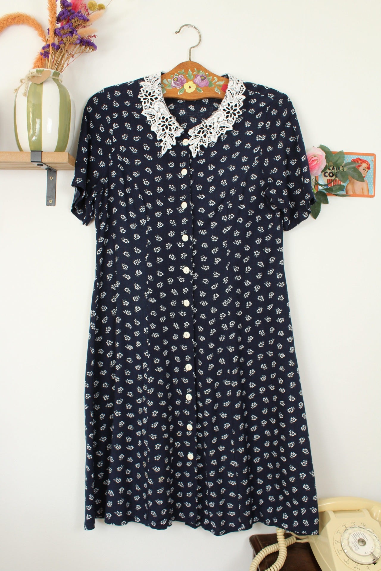 🌸🍒Robe vintage années 90 esprit tropicale & volants - Taille 38🍒🌸