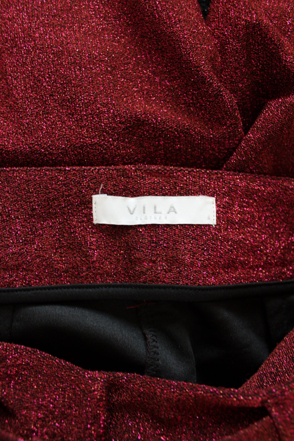 ✨Pantalon pailleté rose/violet Vila de soirée à jambes larges - T.36✨