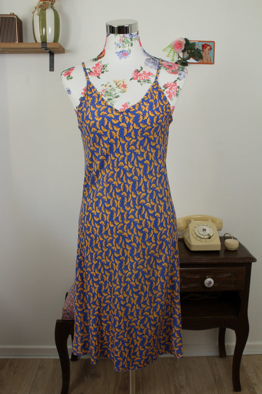 🌸🍒Robe vintage 90's summer vibes - petits éventails fleurs - Taille 38🍒🌸