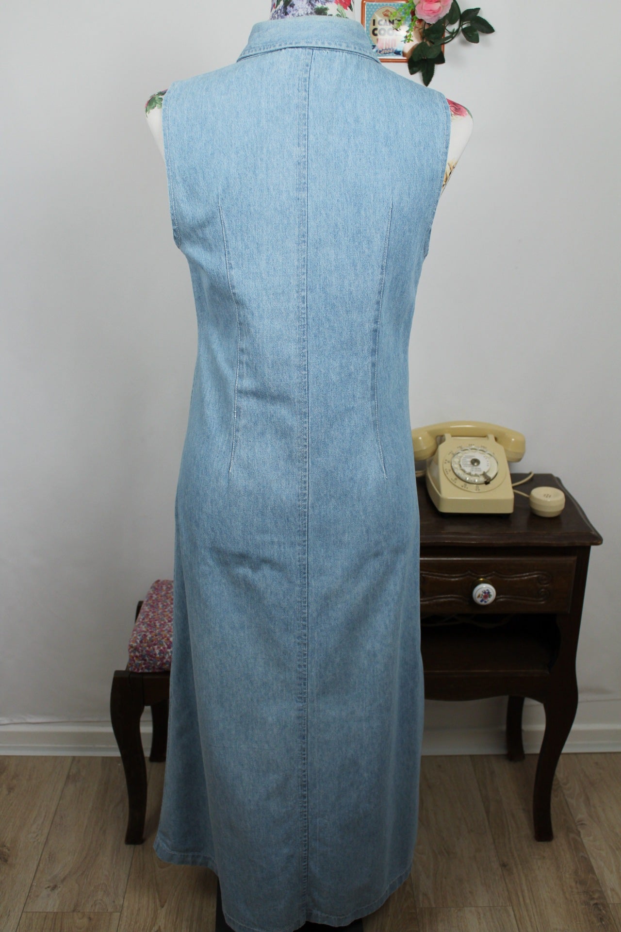 🌸🍒Robe longue en jean vintage 90's Vincenzo 100% coton - Taille 36 / petit 38🍒🌸