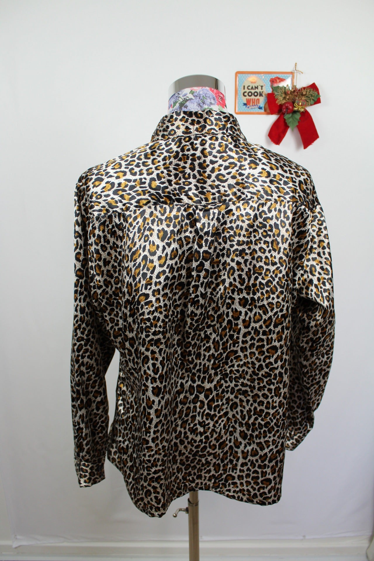 ✨Chemise vintage 90's imprimée léopard satiné✨