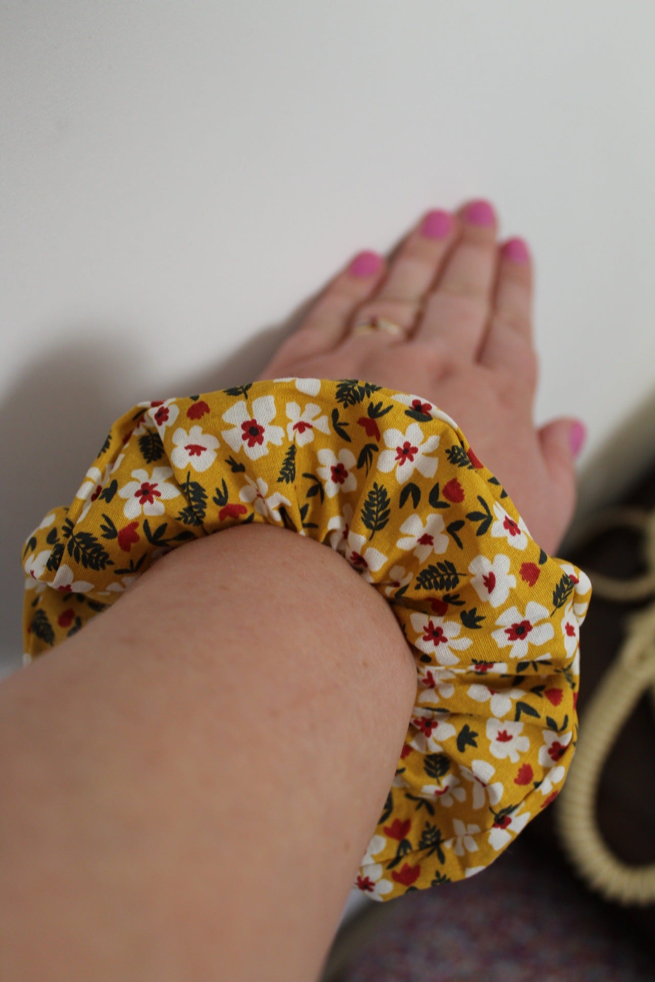 🎀Chouchou jaune ensoleillé floral🎀