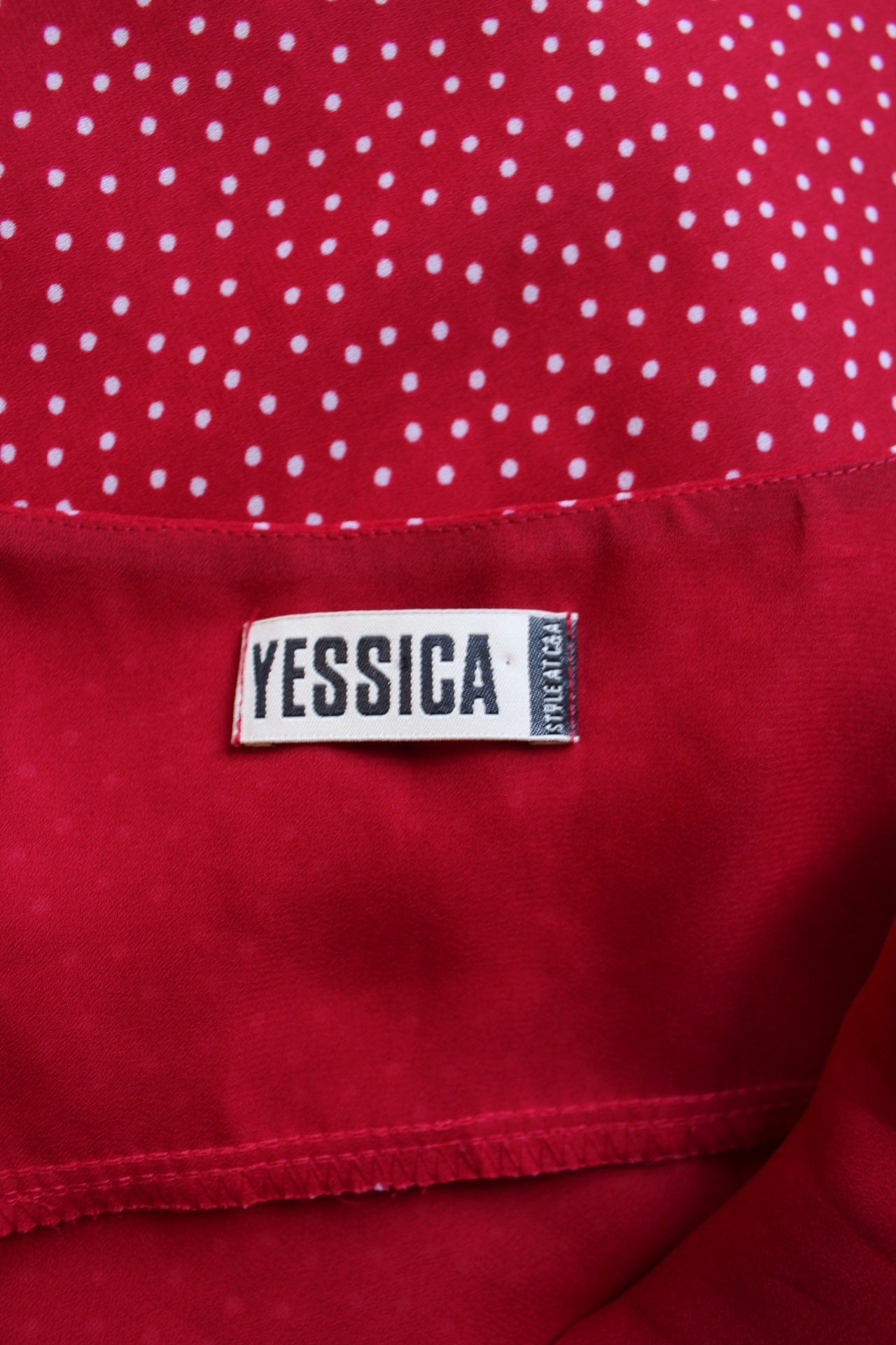 🌸Robe pin-up vintage 90's C&A Yessica - rouge à pois blancs chic 🍒