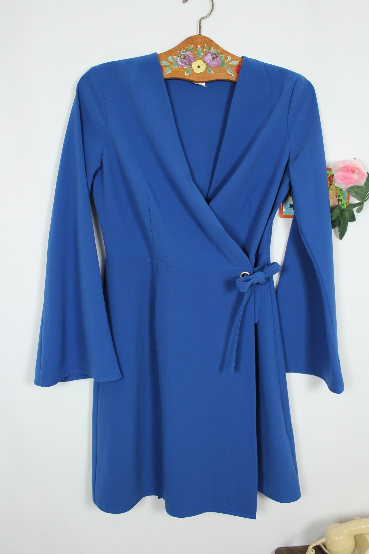 🌸🍒Robe portefeuille Rick Cardona bleu colbat - Taille 36/38🍒🌸