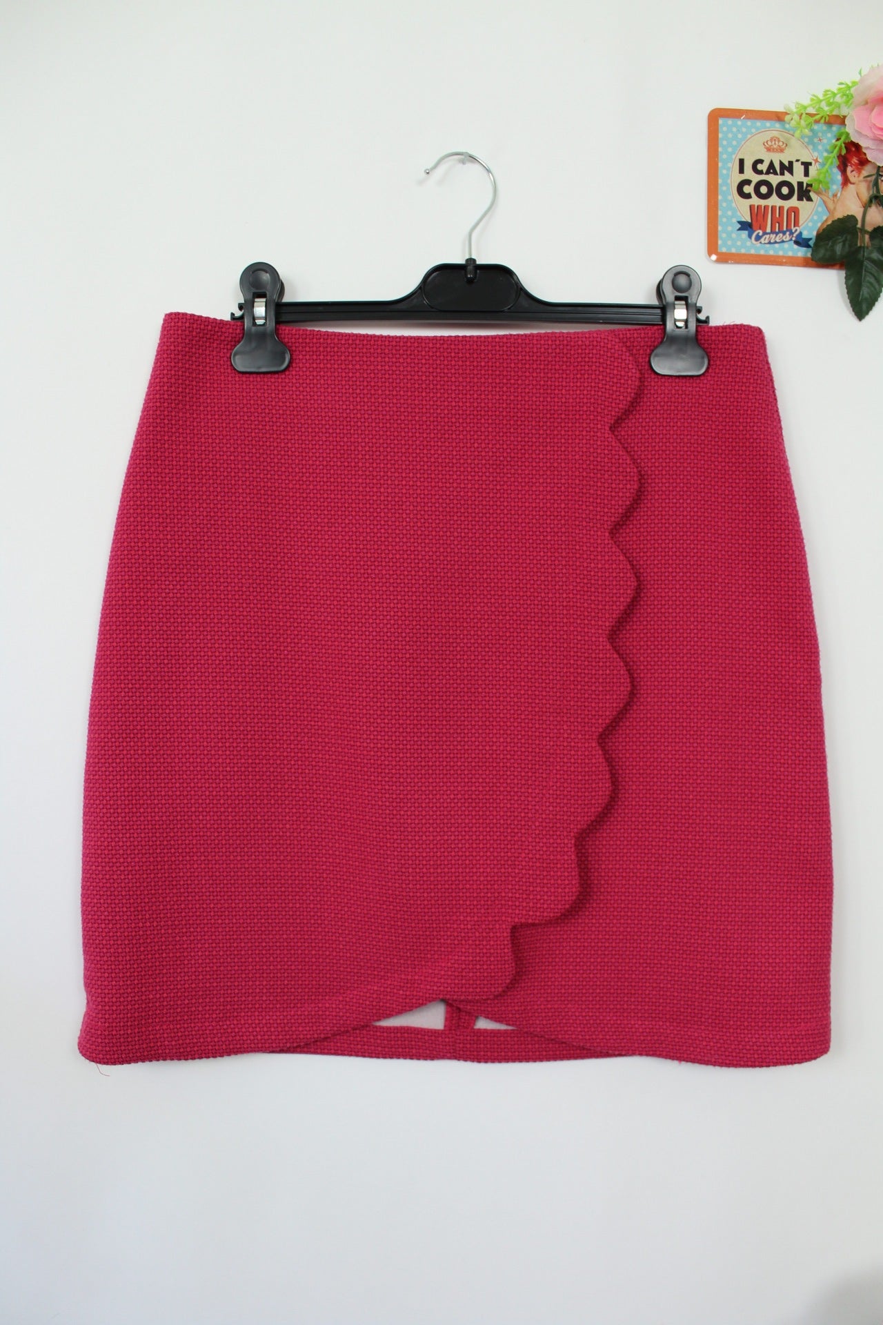 🍒🌸Jupe rose framboise Capsule - tissu épais façon portefeuille- Taille 38🌸🍒