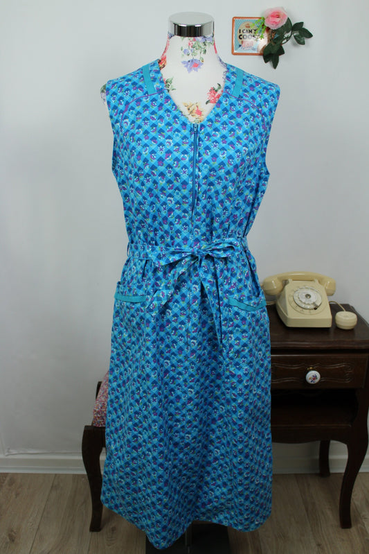 🌸🍒Robe vintage 70's carreaux & petites fleurs cottagecore - Taille 40🍒🌸