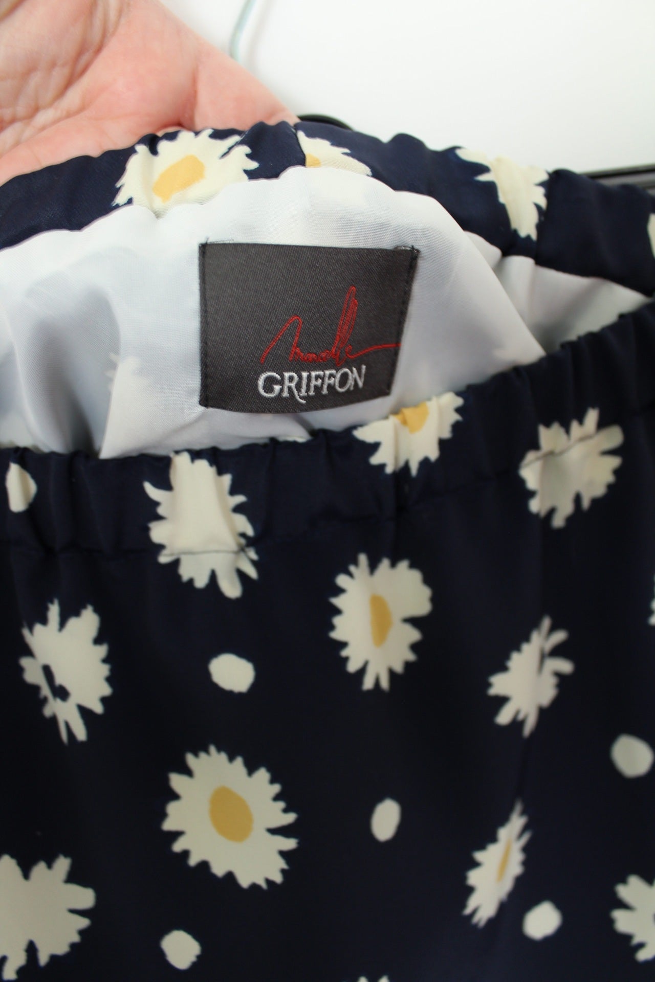 🌸🍒Jupe vintage 80/90s imprimée marguerites - Marcelle Griffon - Taille 42/44🍒🌸