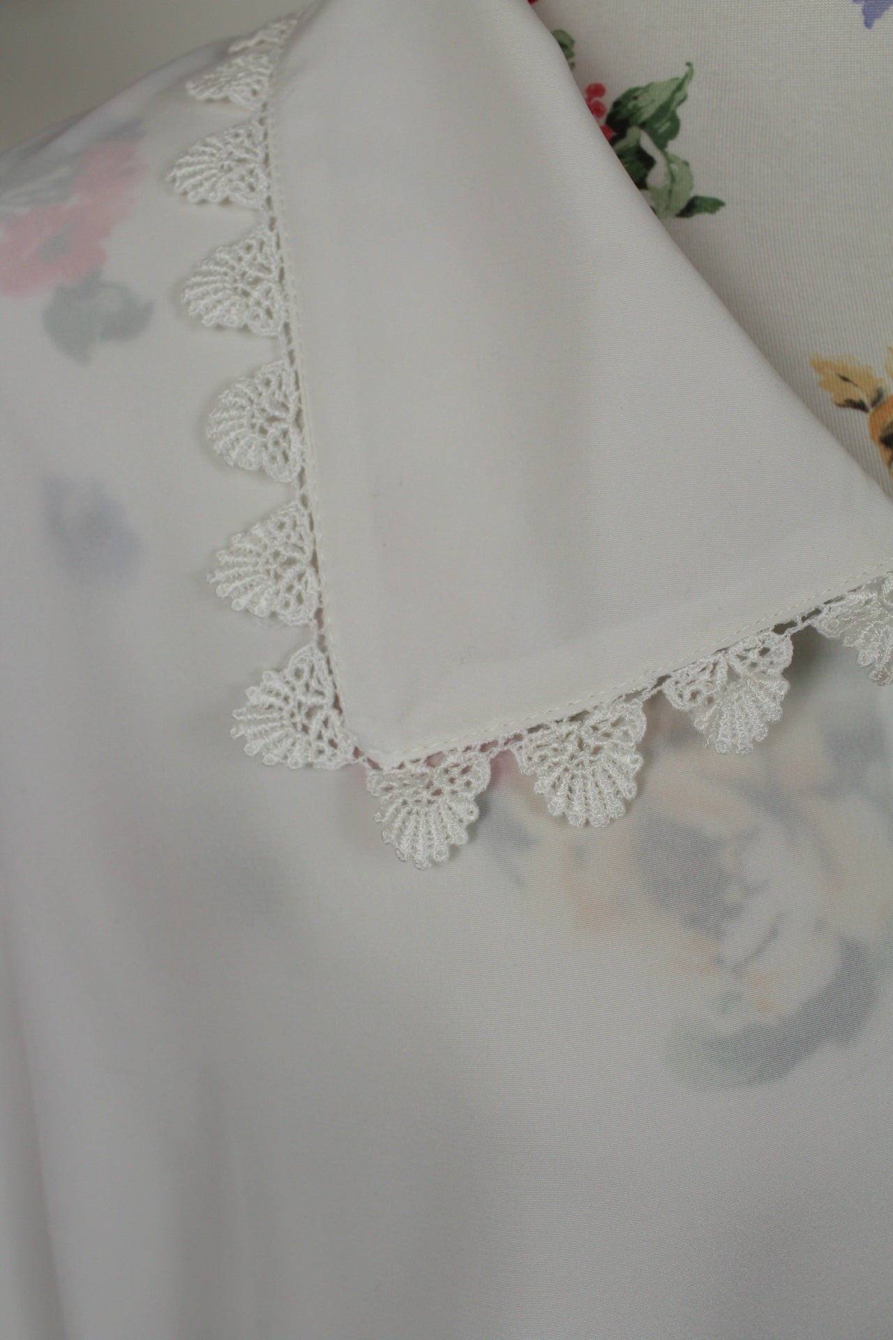 🌸🍒Chemise blanche vintage années 90 col brodé - Taille 48/50🍒🌸