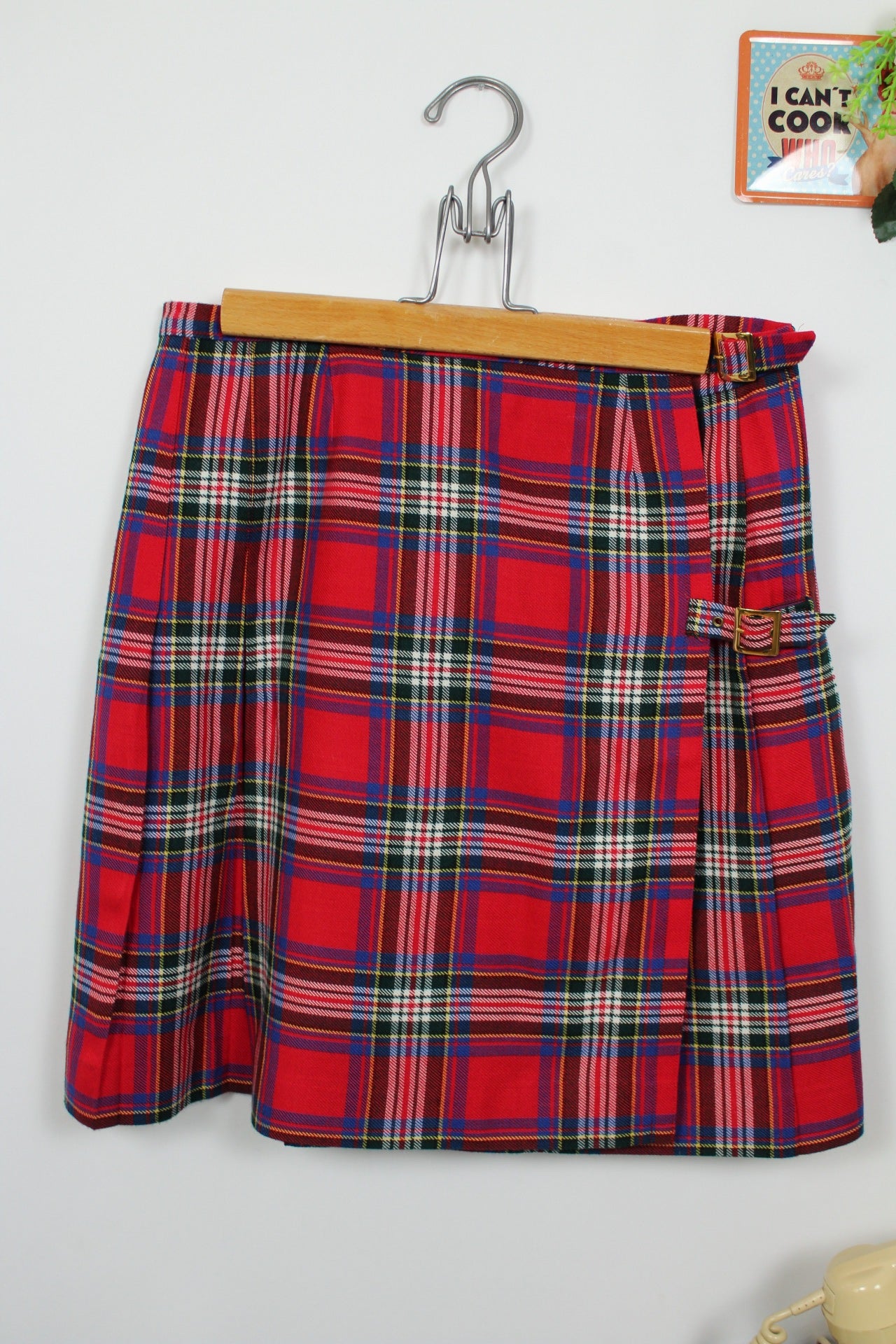 🌸🍒Jupe vintage 70/80's kilt tartan esprit écossais - Taille 38/40🍒🌸
