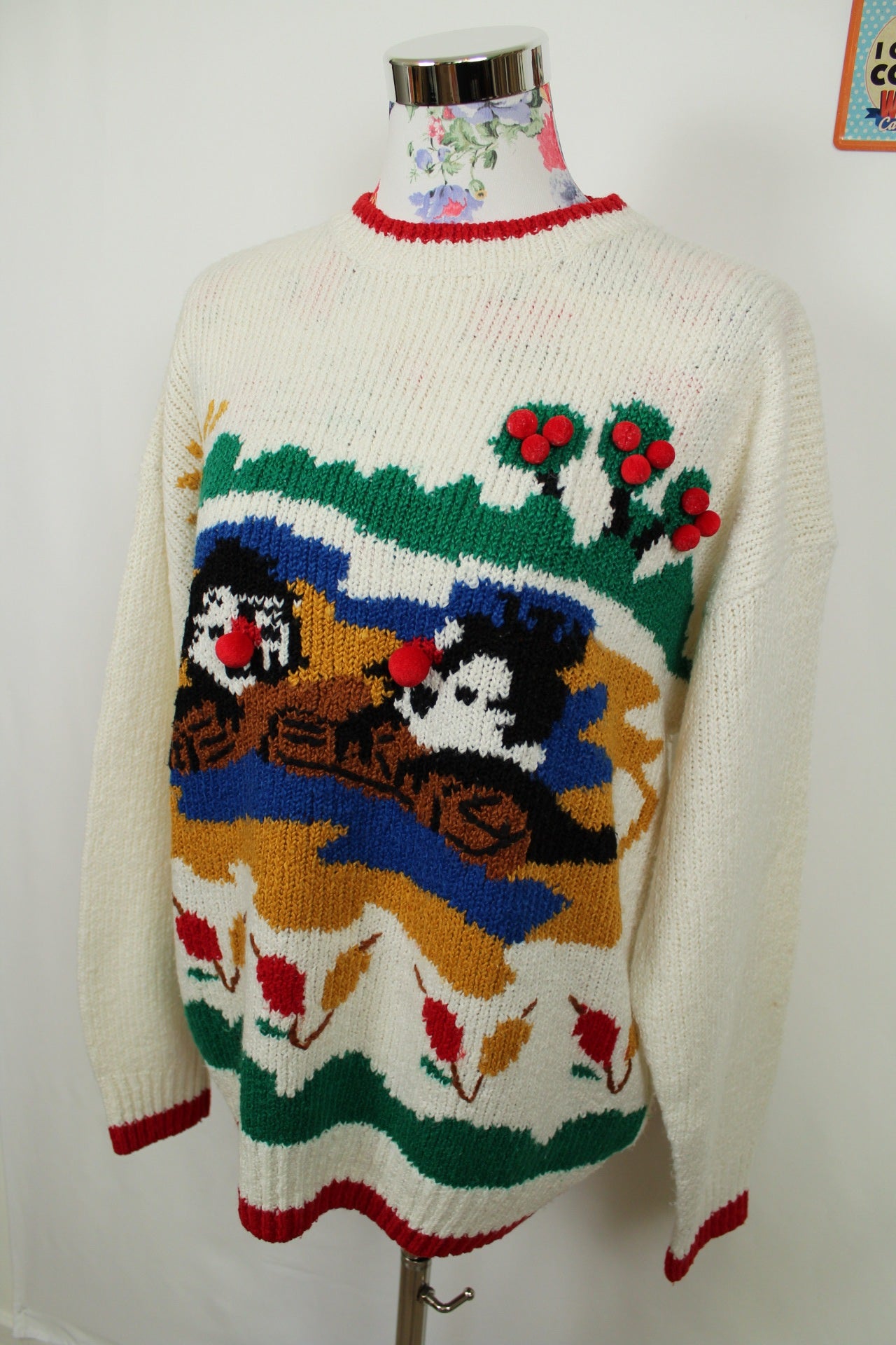 ✨Pull de Noël vintage 80's ultra original - esprit kitsch✨
