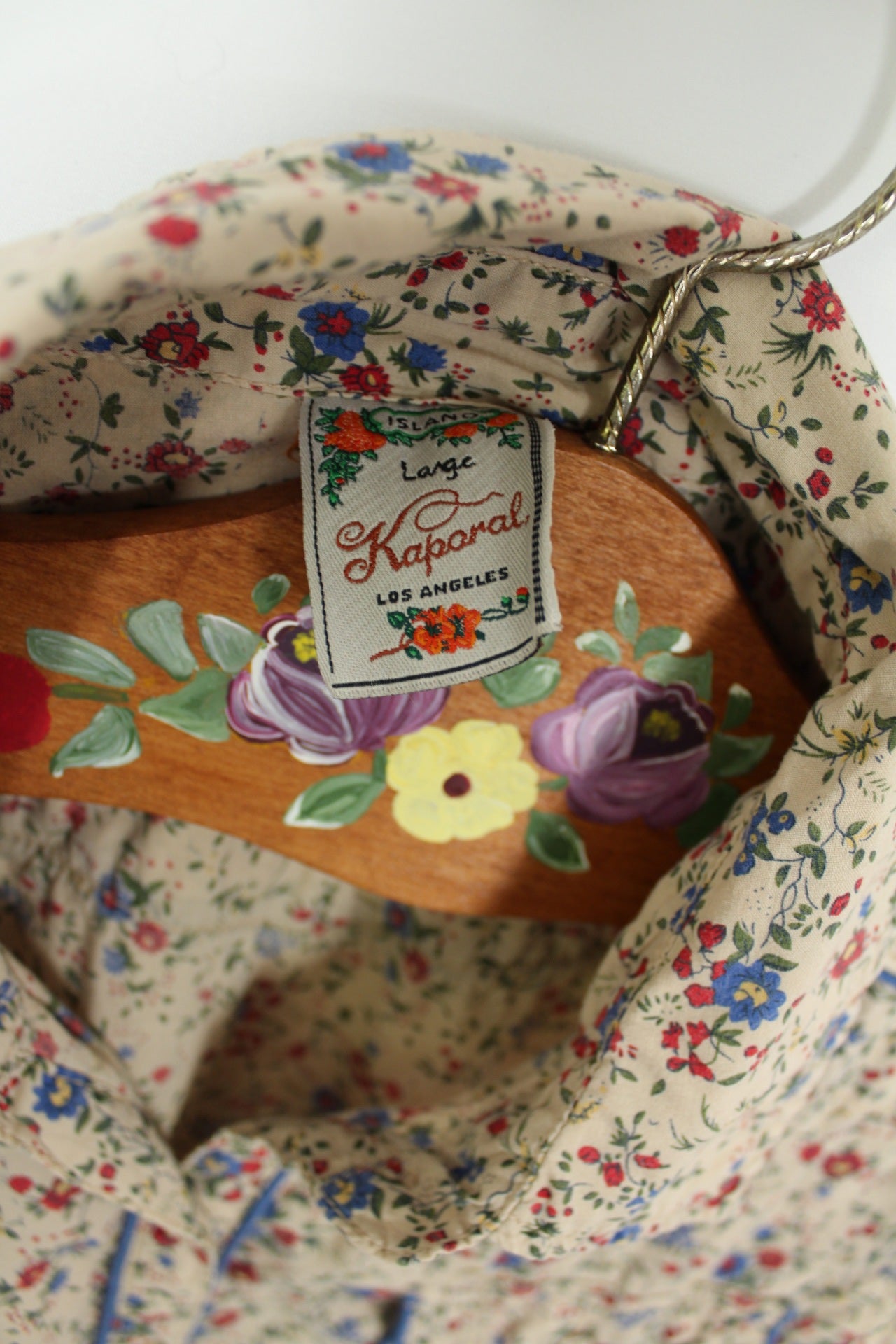 🍒🌸Chemise Kaporal 2000's fleurie - style western chic - 100% coton - Taille 38🌸🍒
