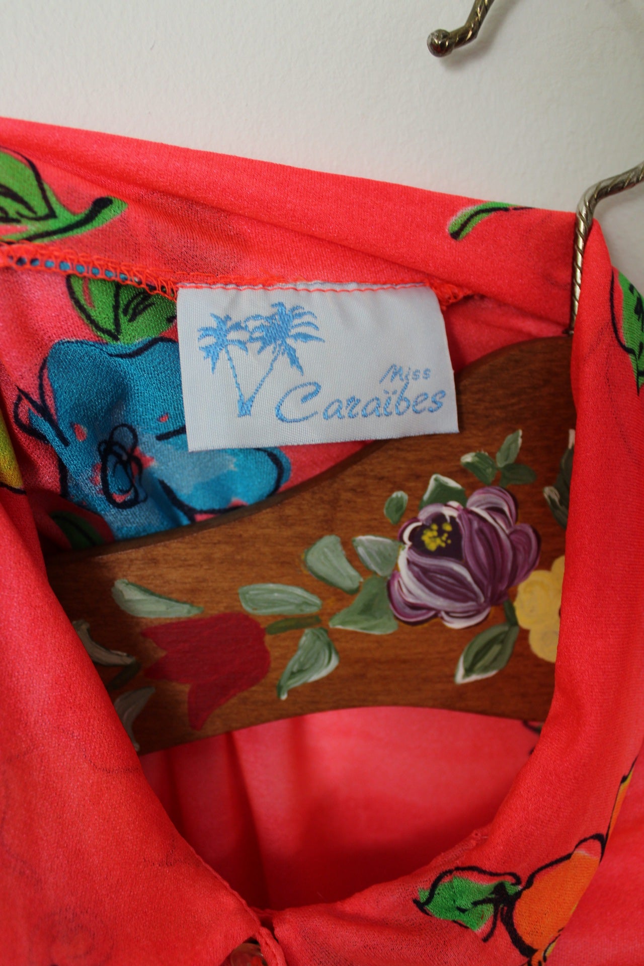 🌸🍒Chemise vintage 90's fleurs de Lys XXL tons chauds - Taille 38/40🍒🌸