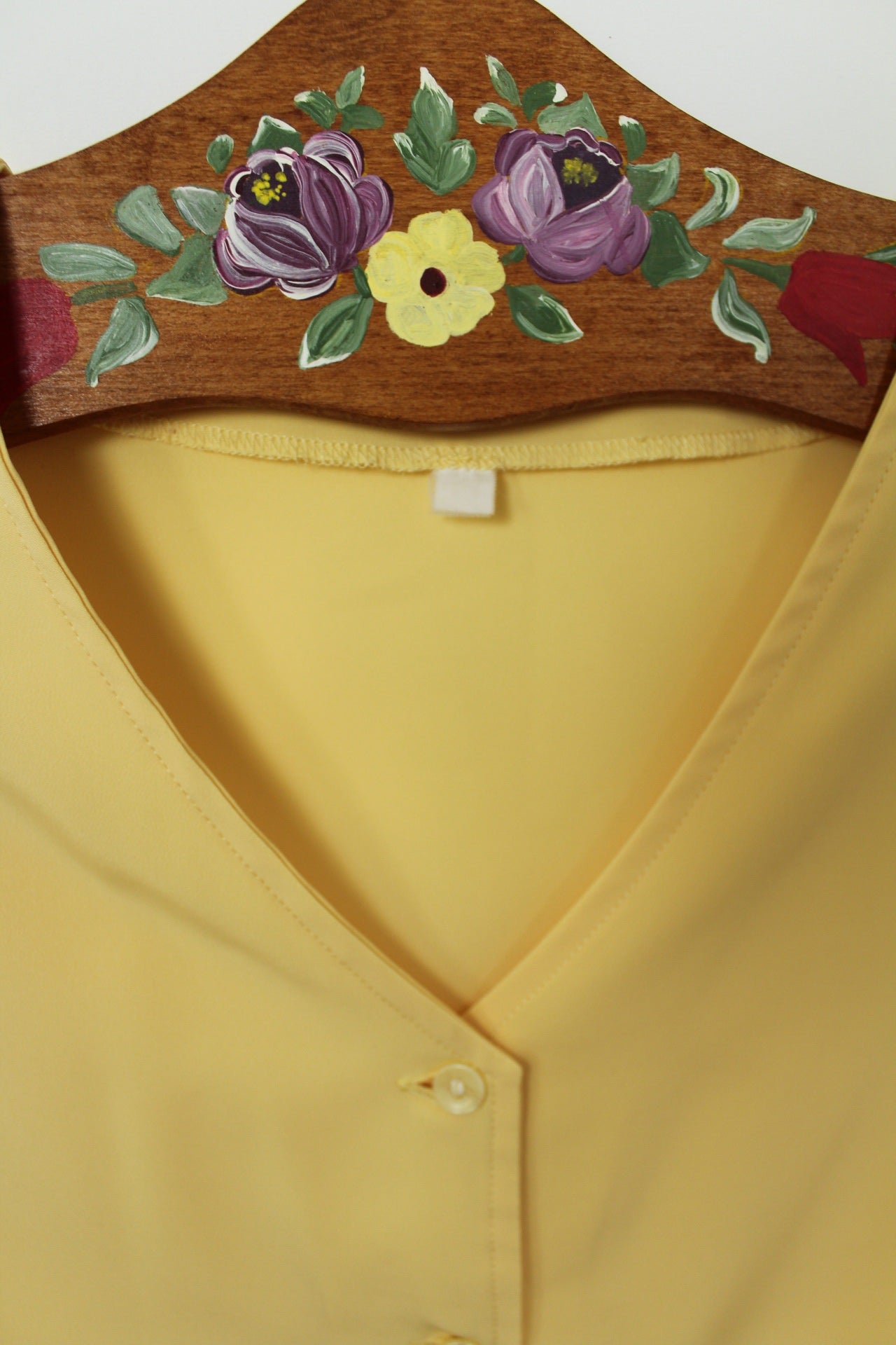 🌸🍒Blouse vintage 90's jaune clair ensoleillé - Taille 42/44🍒🌸