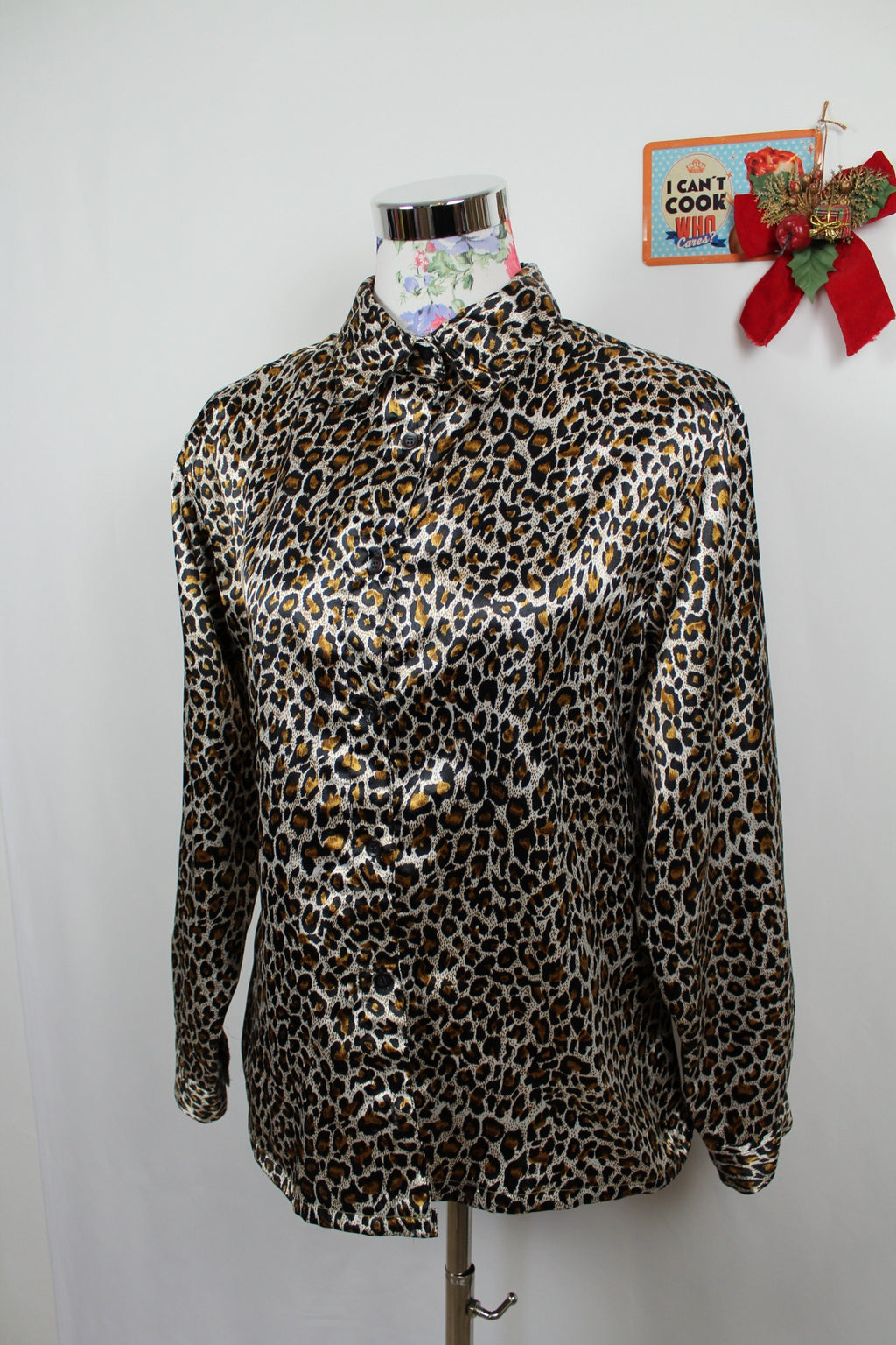 ✨Chemise vintage 90's imprimée léopard satiné✨