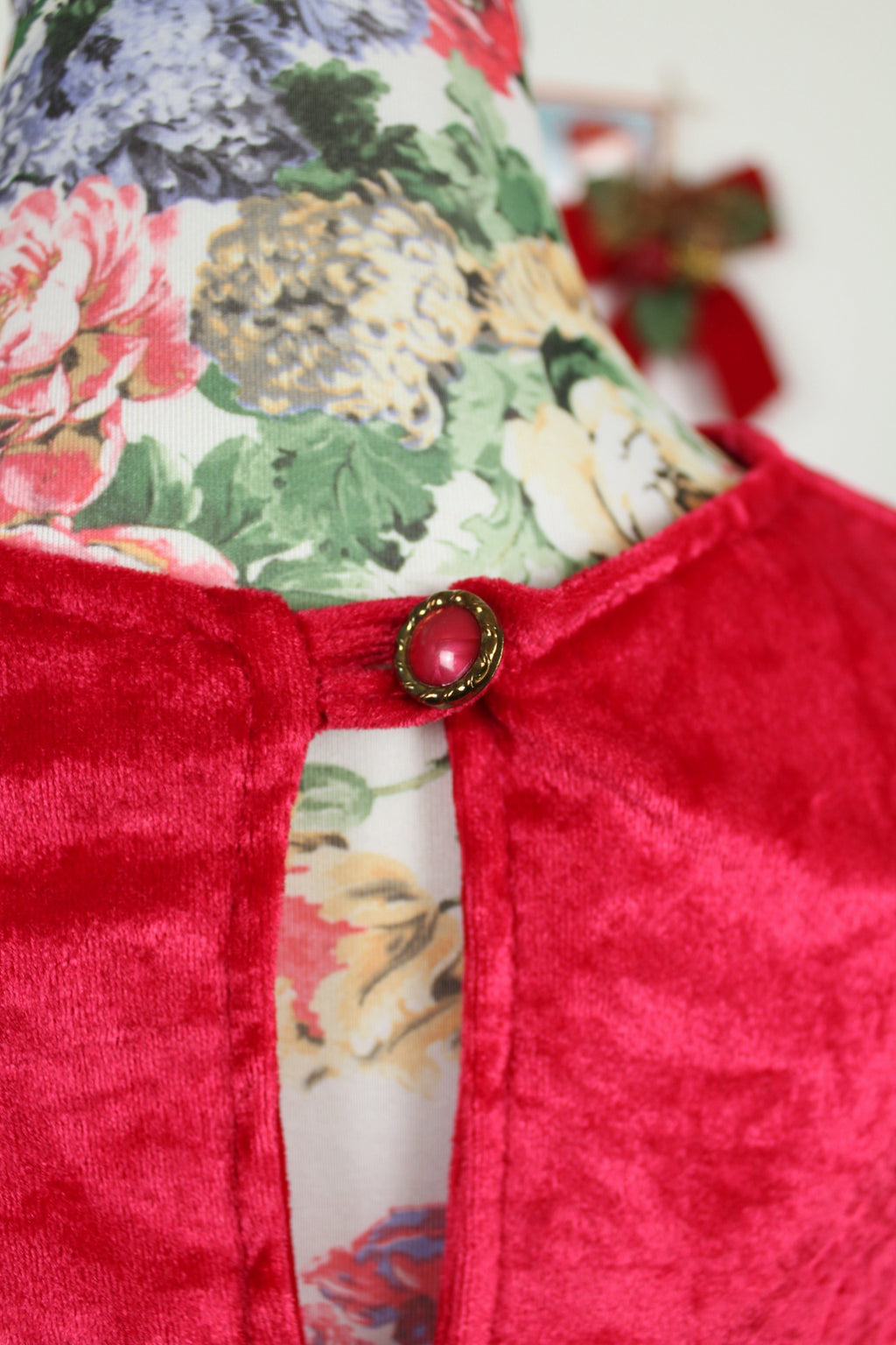 ✨Robe rouge en velours satiné drapé 80's - robe de soirée made in France✨