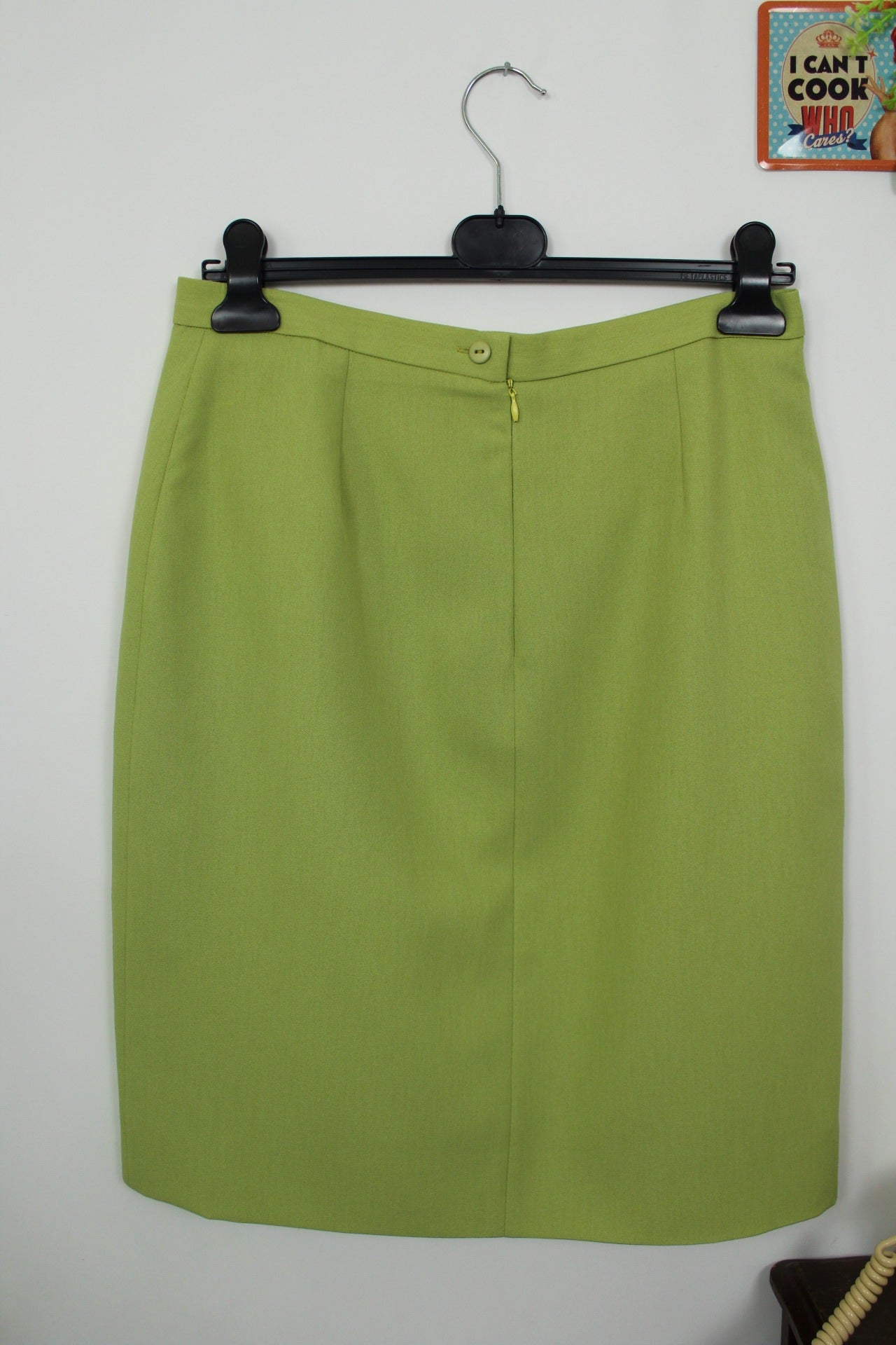 🌸🍒Jupe vintage 80's vert lumineux longueur genoux - Taille 42🍒🌸