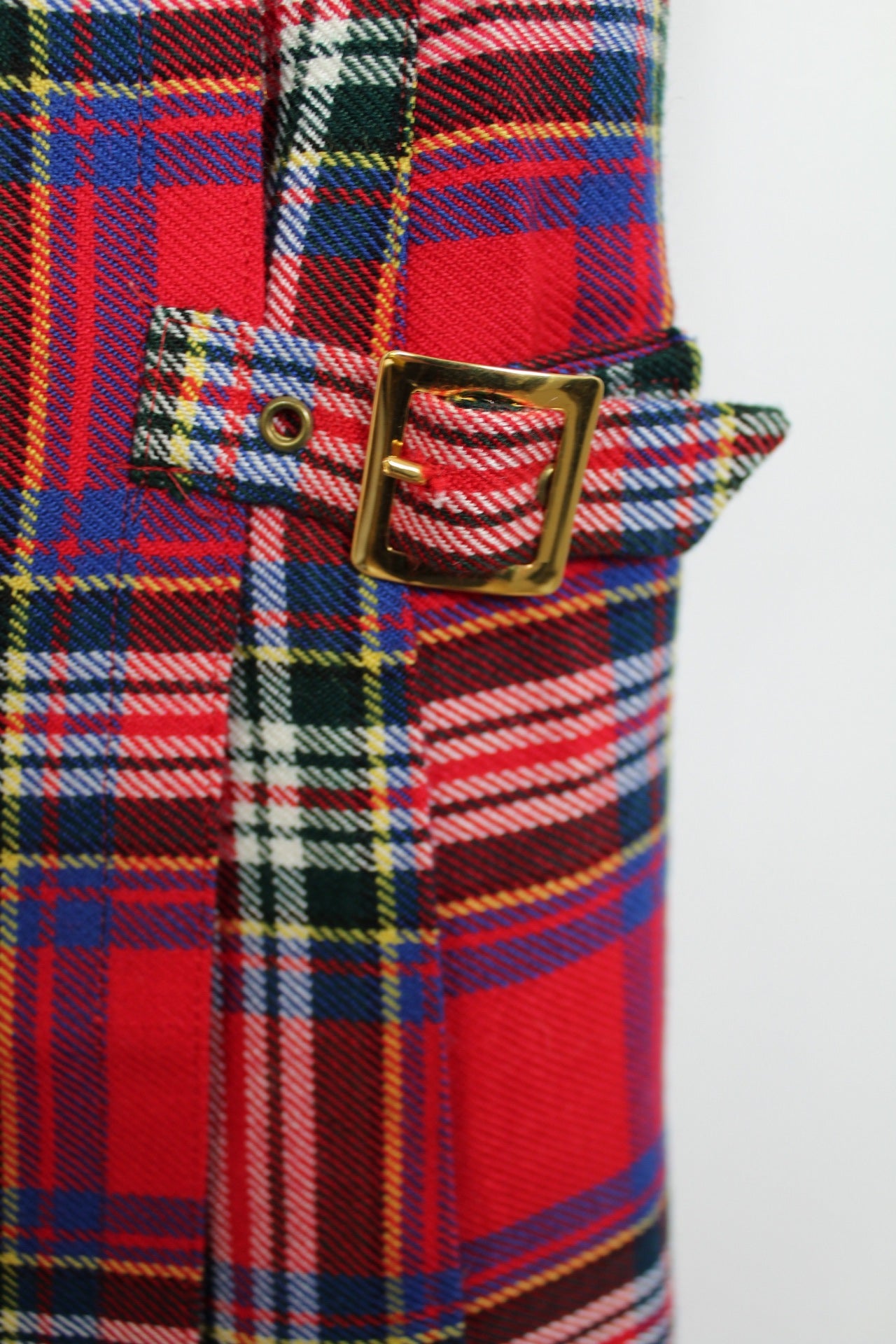 🌸🍒Jupe vintage 70/80's kilt tartan esprit écossais - Taille 38/40🍒🌸