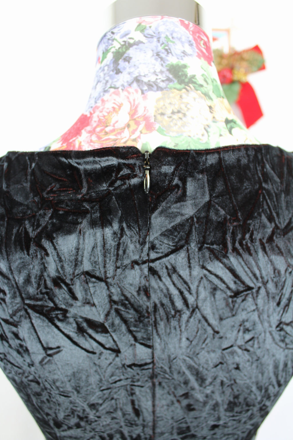 ✨Robe en velours froissé reflets bordeaux cuivré - Promod vintage 80's - robe de soirée✨