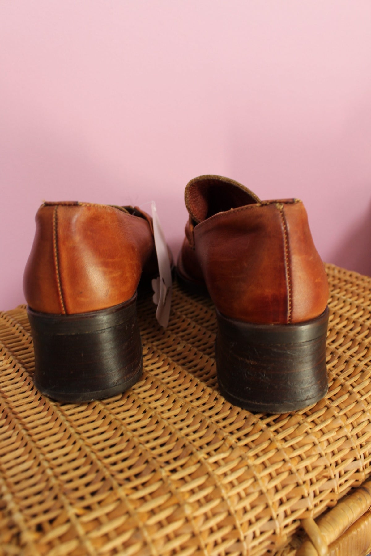 Mocassins Pikolinos à bride - cuir lisse camel - bout carré - pointure 37