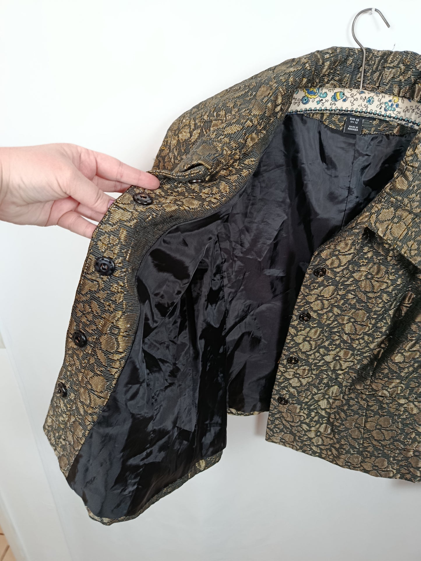 ✨Veste brocart dorée vintage H&M 2000's - chic & festive✨