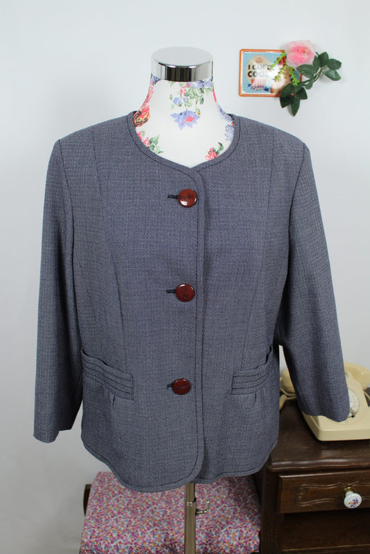 🌸🍒Veste vintage Weill 80/90s en laine - boutons calèche iconiques - chic parisien - Taille 42/44🍒🌸
