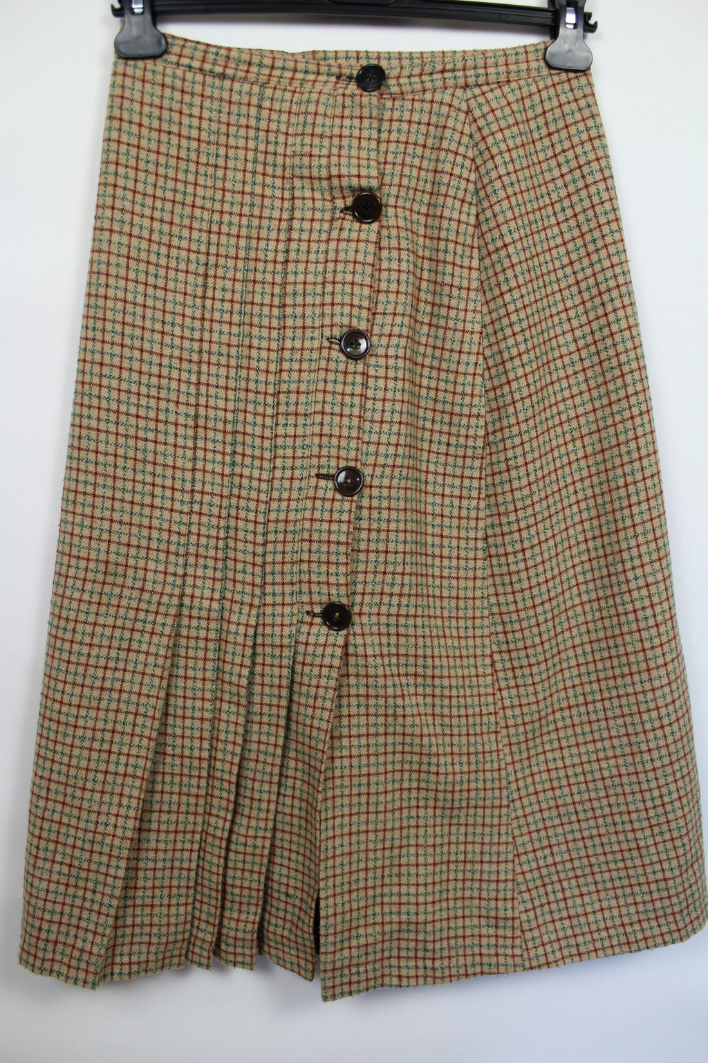 🌸Jupe vintage 70's automne/hiver à carreaux - plissée d'un côté🍒