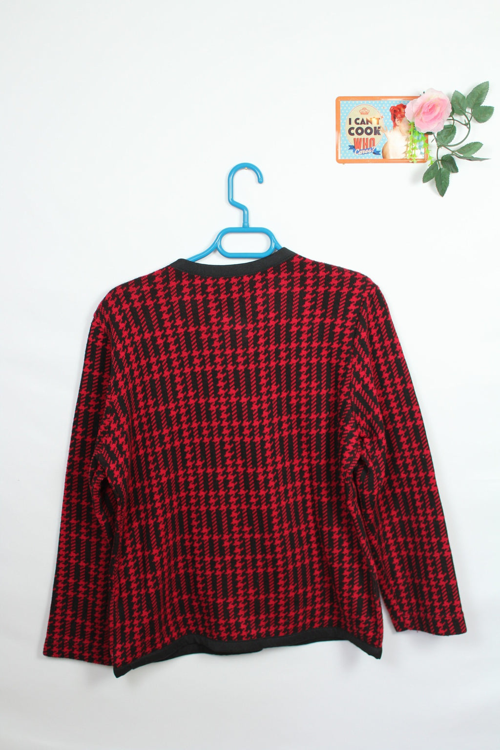 ✨Cardigan vintage italien 80/90s - pieds de poule & boutons dorés✨