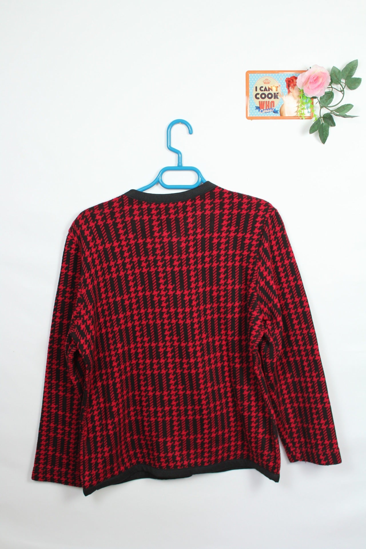 ✨Cardigan vintage italien 80/90s - pieds de poule & boutons dorés✨