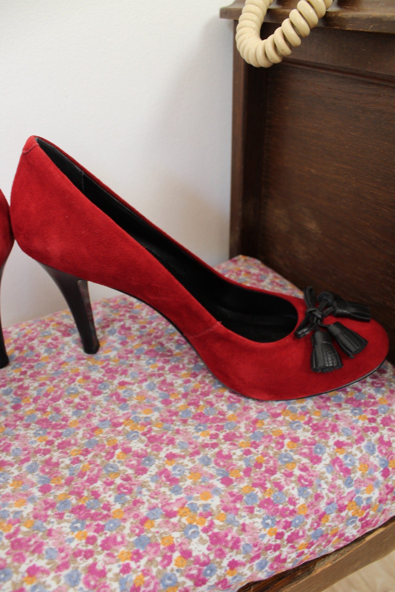 🌸🍒Escarpins Minelli style pin-up rouge - pointure 40🍒🌸