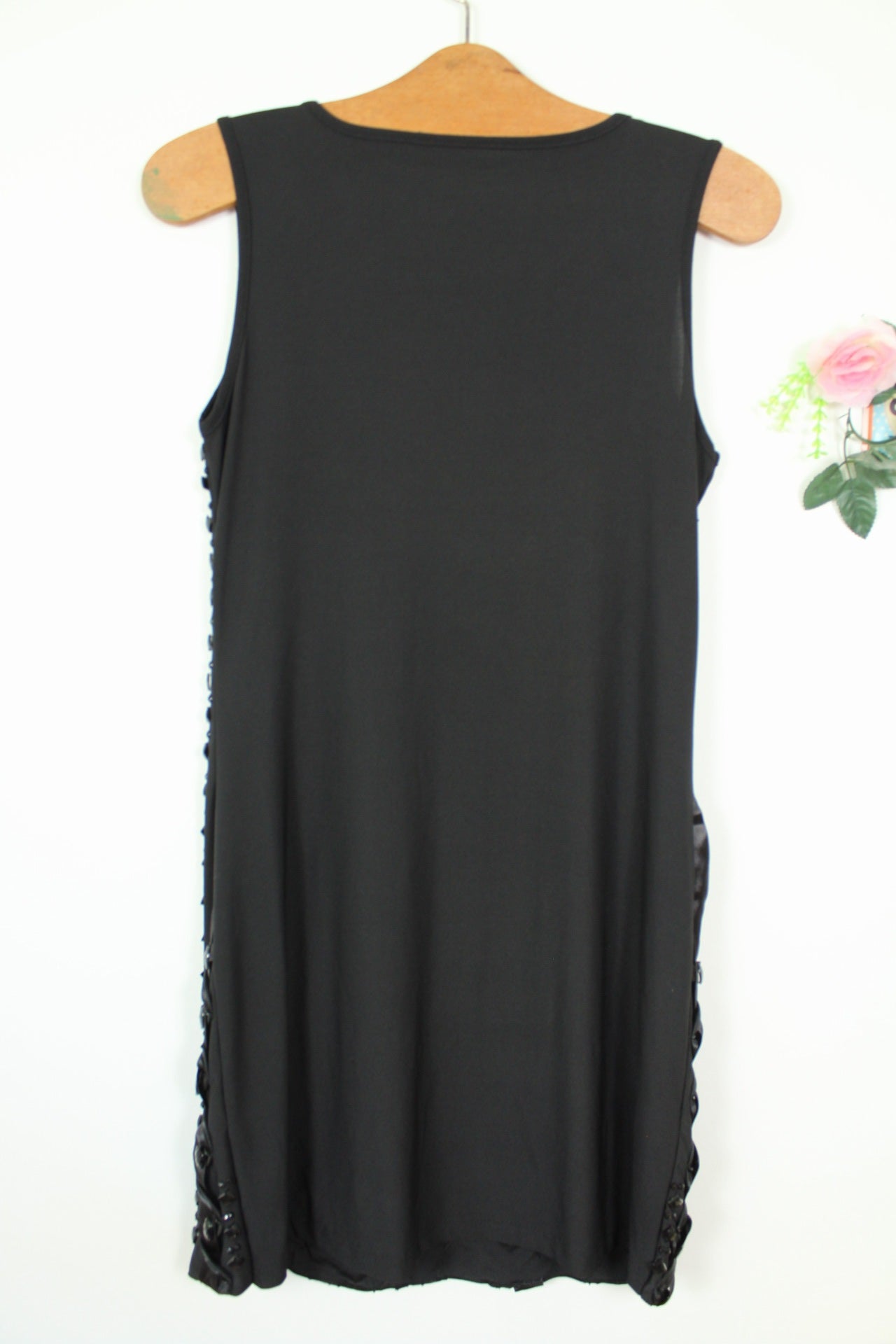 🌸🍒Robe 2000's dark romantique perles & rubans satinés - Taille 36/38🍒🌸