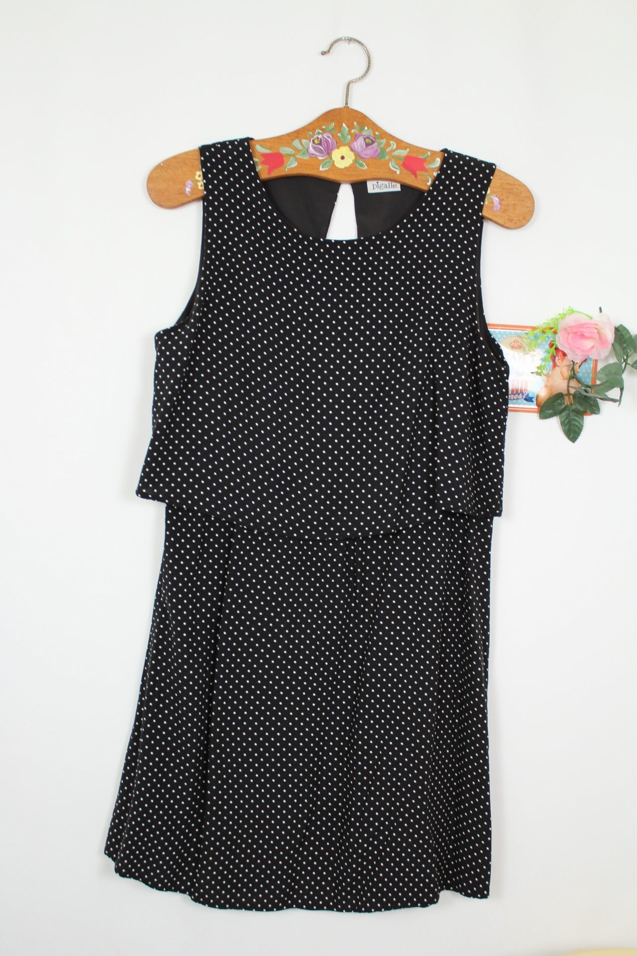 🌸🍒Robe fluide à pois Pigalle - style rétro pin-up rockabilly - Taille 38🍒🌸