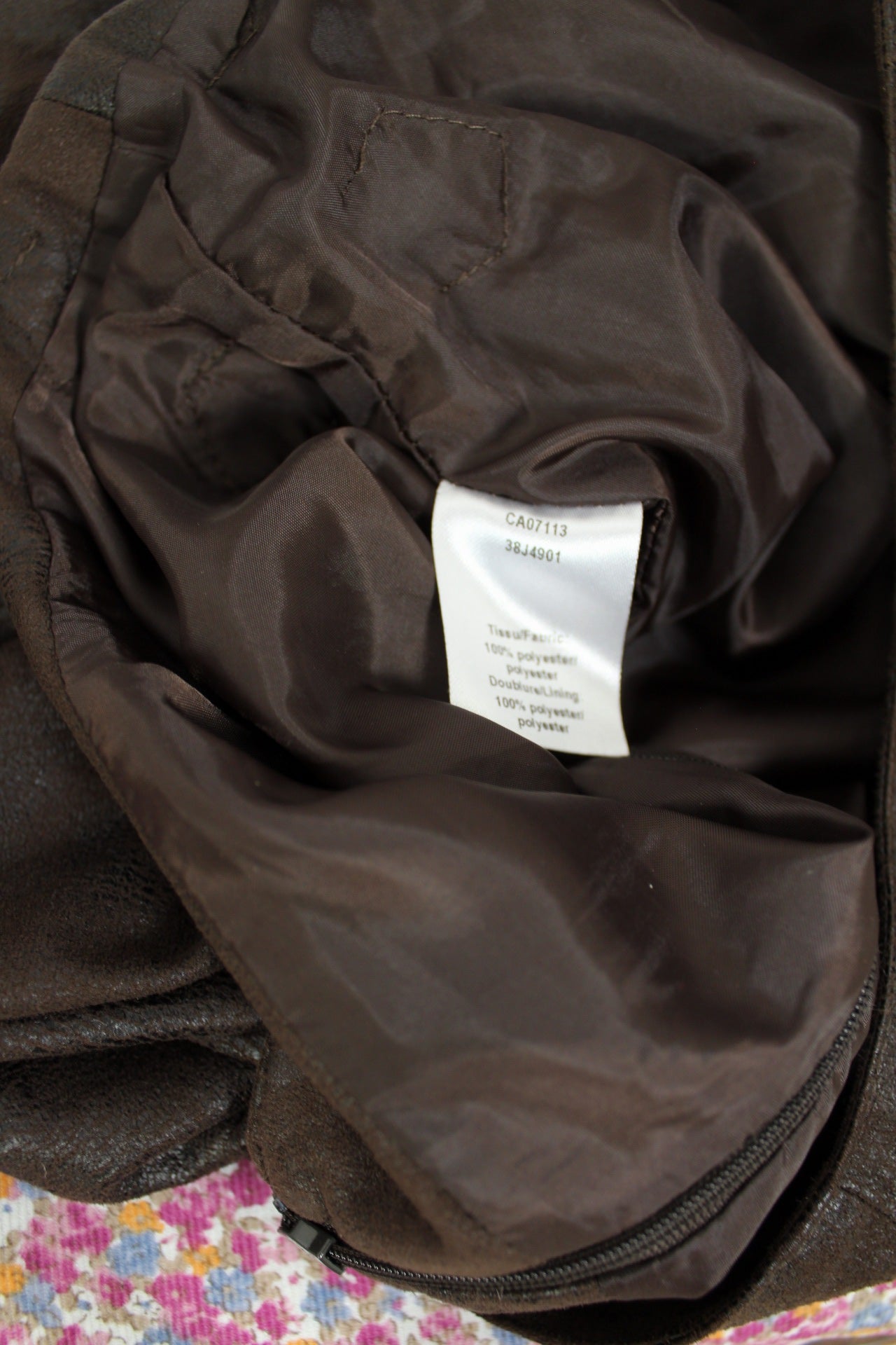 🌸🍒Jupe vintage 90's début 2000 Julie Guerlande marron effet daim texturé - Taille 40🍒🌸