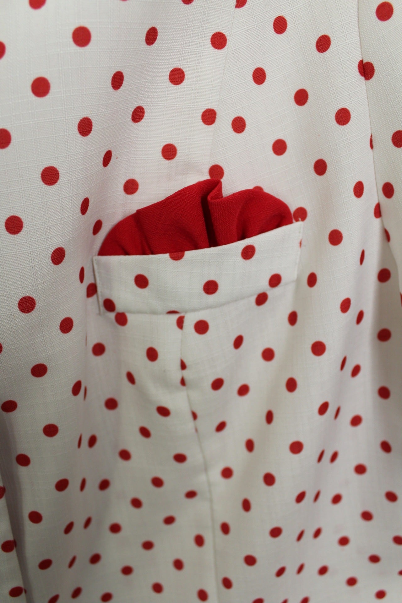 🌸🍒Blouse vintage 80's esprit tailleur pin-up rockabilly - pois & boutons bijoux - Taille 44🍒🌸