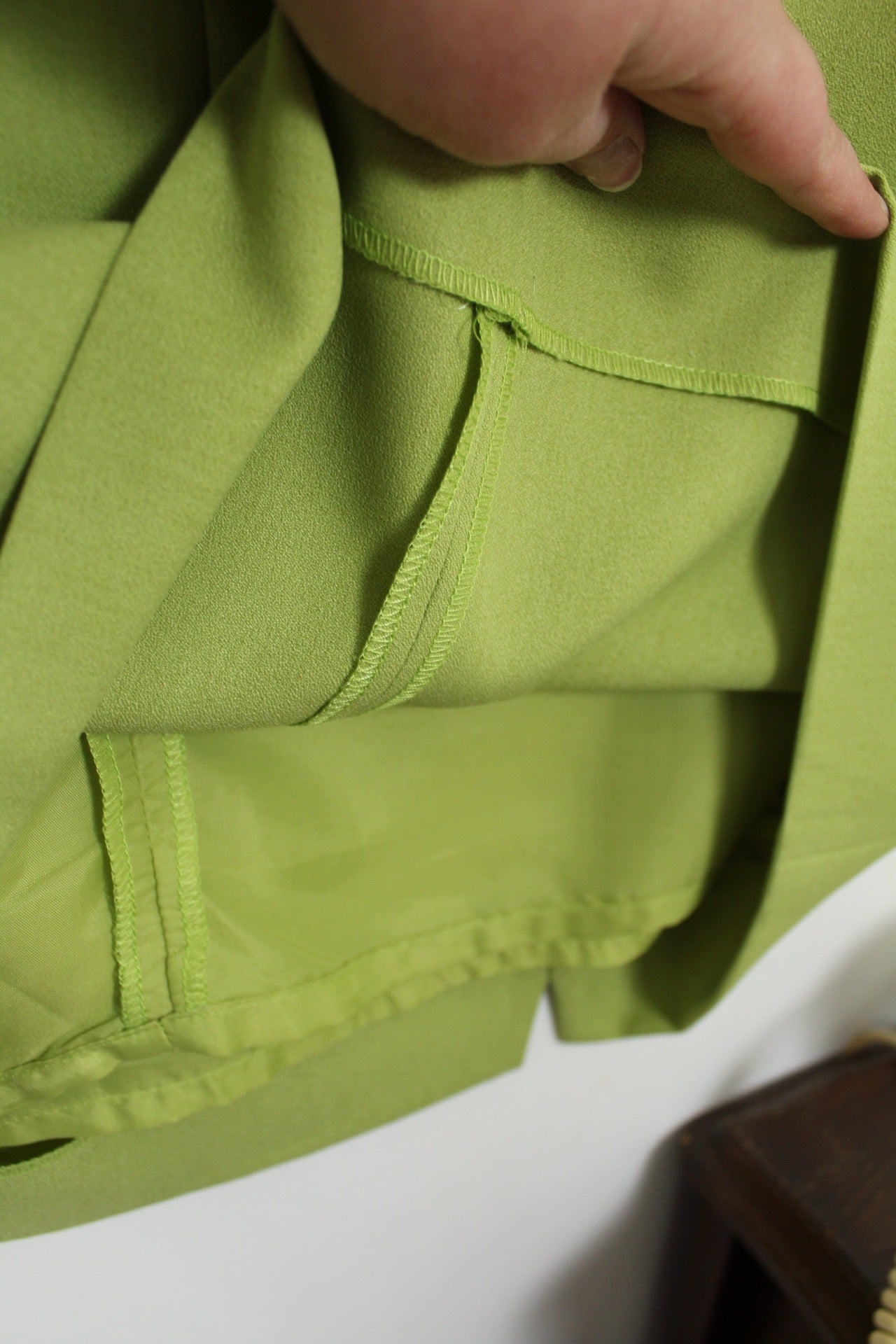 🌸🍒Jupe vintage 80's vert lumineux longueur genoux - Taille 42🍒🌸