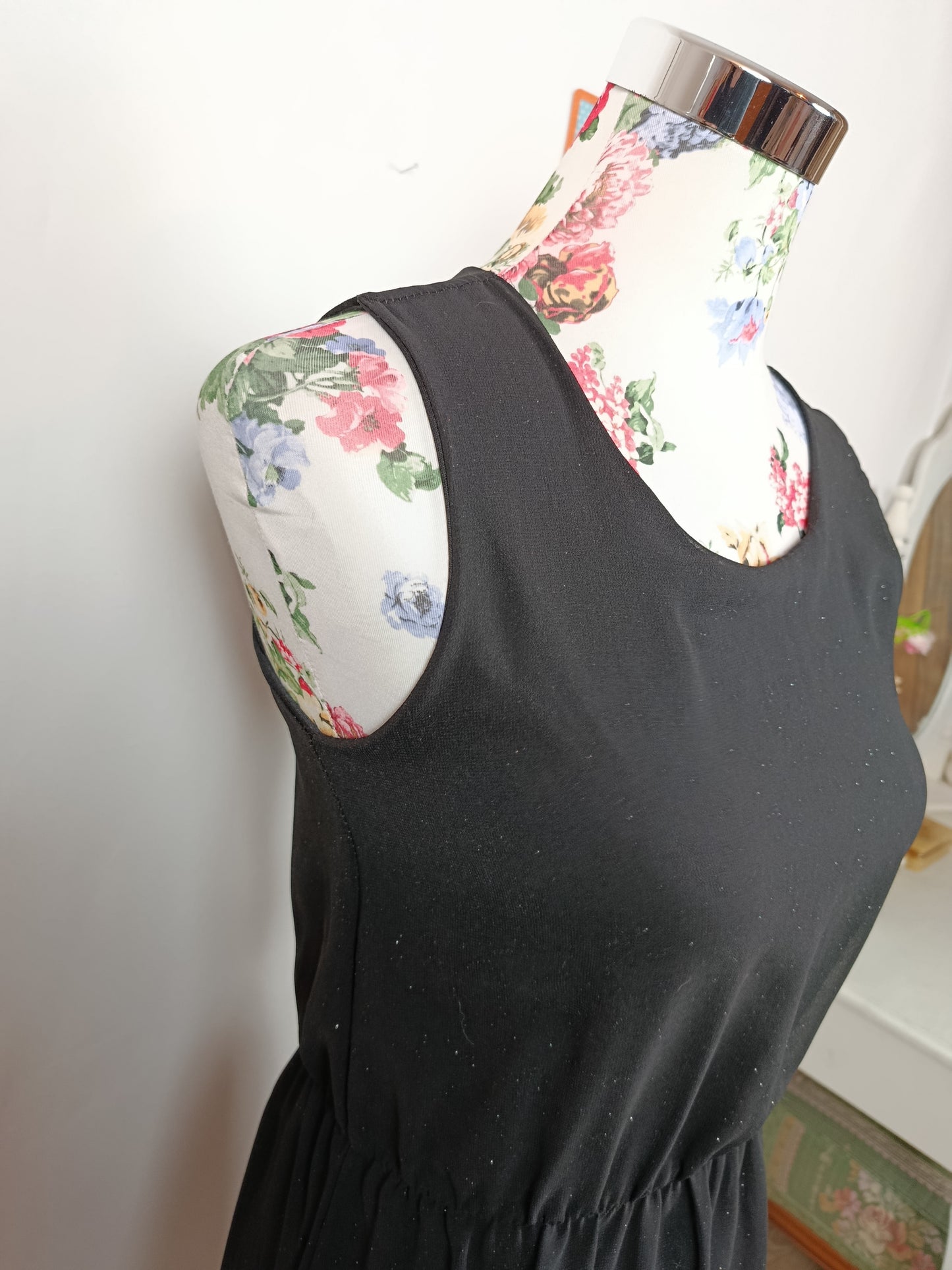 🌸🍒Robe noire patineuse à paillettes années 2000 Y2k - Taille 34/36🍒🌸