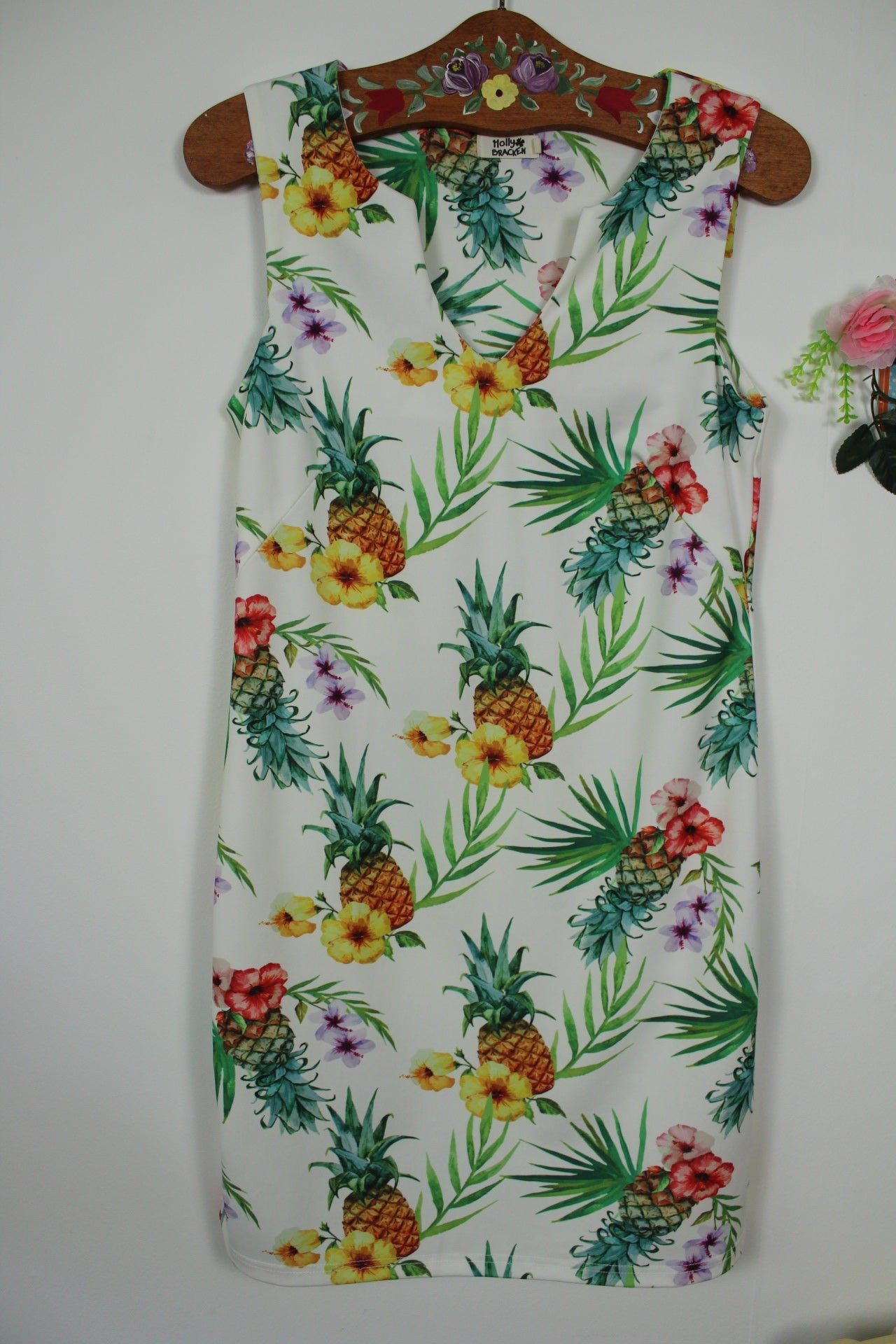 🌸🍒Robe tropicale Molly Bracken Ananas & fleurs des îles - Taille 36🍒🌸