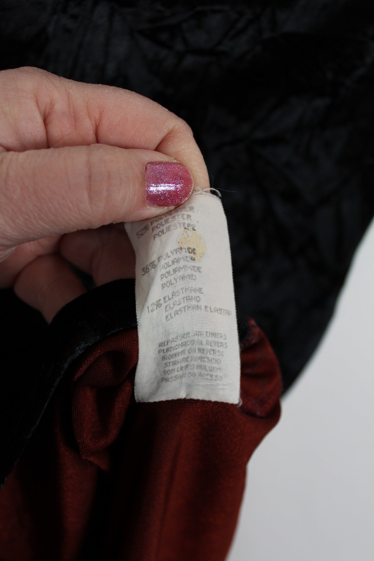 ✨Robe en velours froissé reflets bordeaux cuivré - Promod vintage 80's - robe de soirée✨