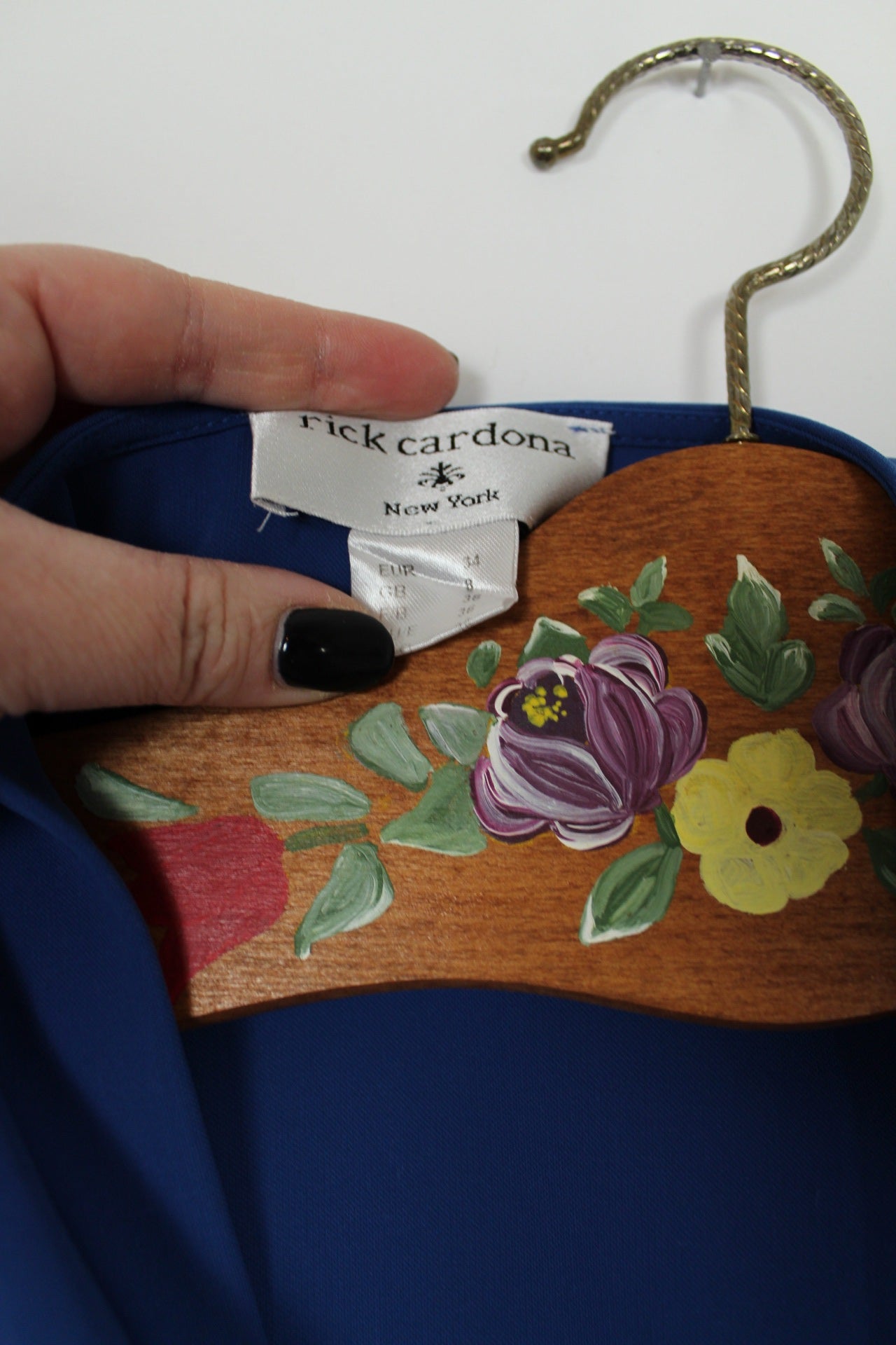 🌸🍒Robe portefeuille Rick Cardona bleu colbat - Taille 36/38🍒🌸