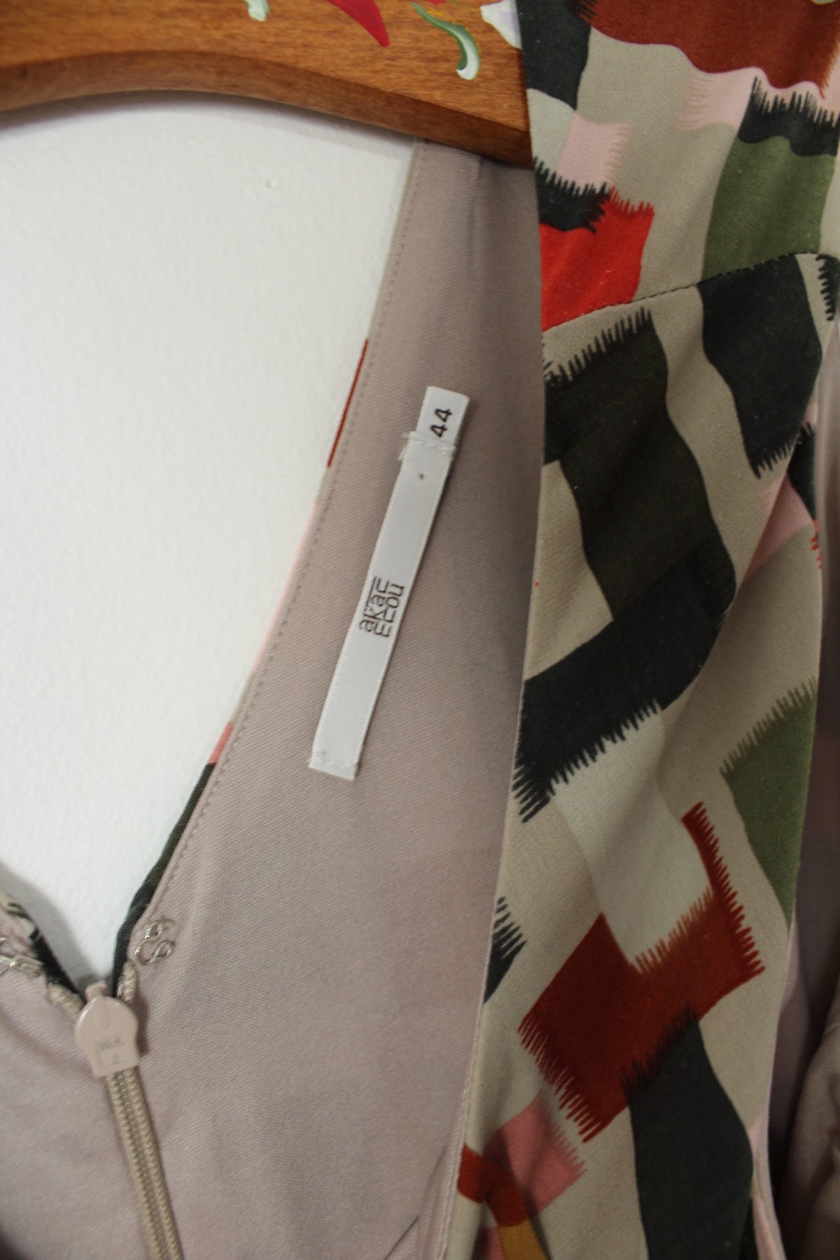 Robe Akac Ecou aux couleurs automnales années 2000 - Taille 38
