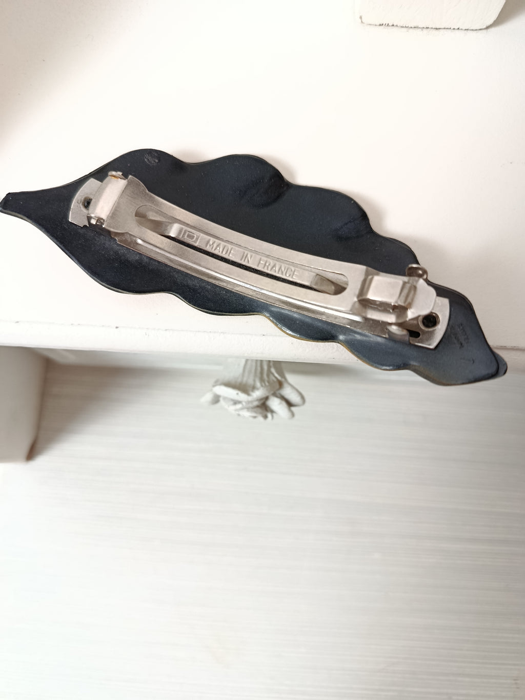 🌸Pince à cheveux clips vintage 80/90s - feuille made in France🍒