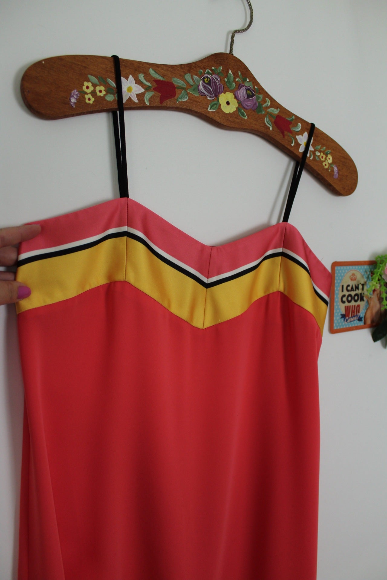 🌸🍒Robe Cop Copine d'été rose orangé pep's & bandes satinées - Taille 34🍒🌸
